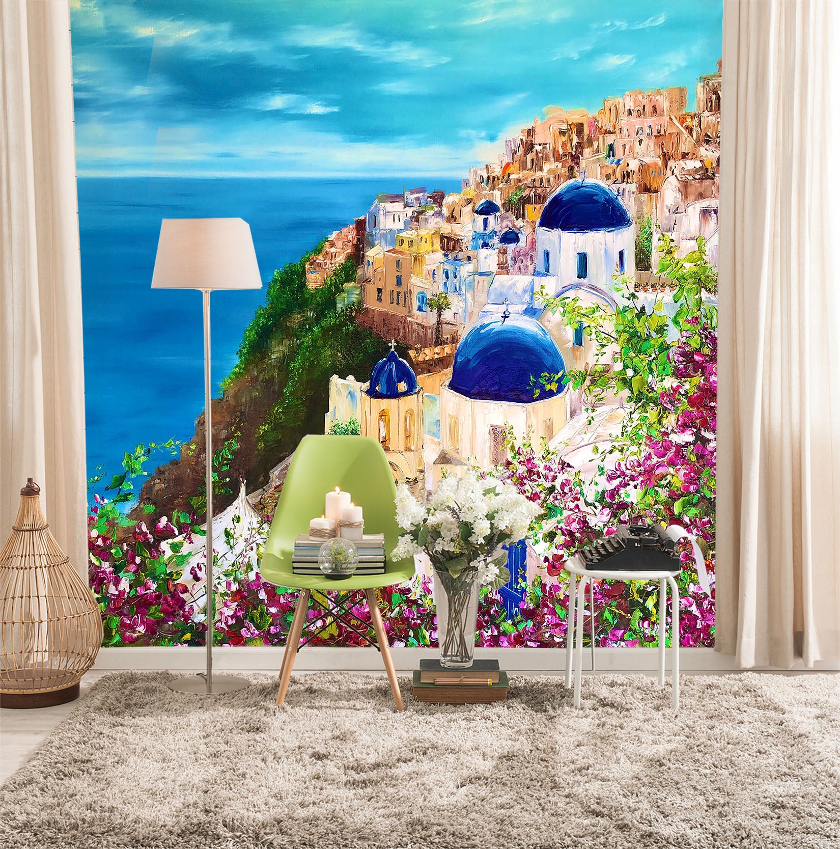 3D Ocean House Painting 253 Skromova Marina Wall Mural Wall Murals