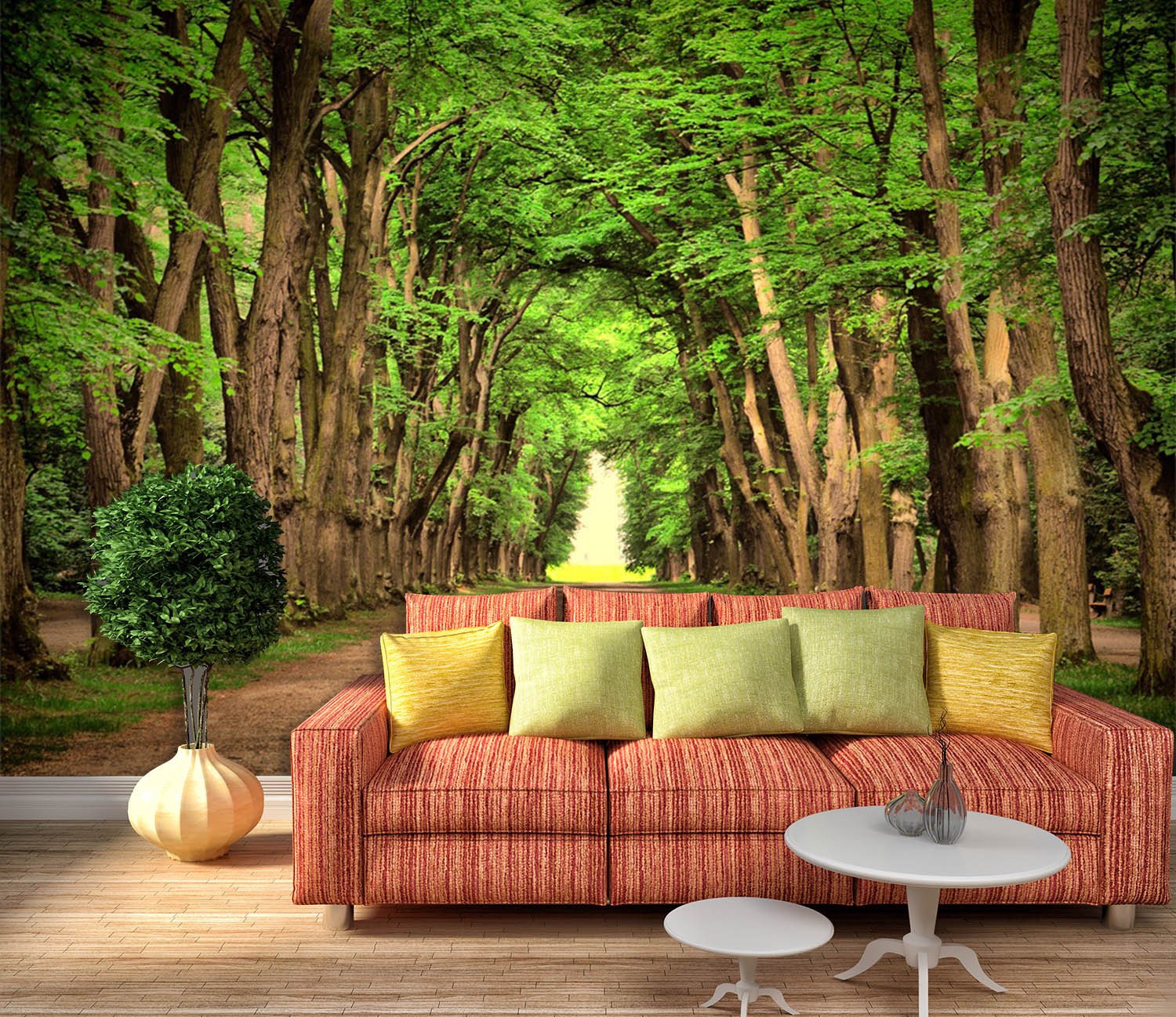 3D Forest Trees Path 044 Wallpaper AJ Wallpaper 