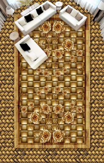 3D Rattan 409 Floor Mural Wallpaper AJ Wallpaper 2 