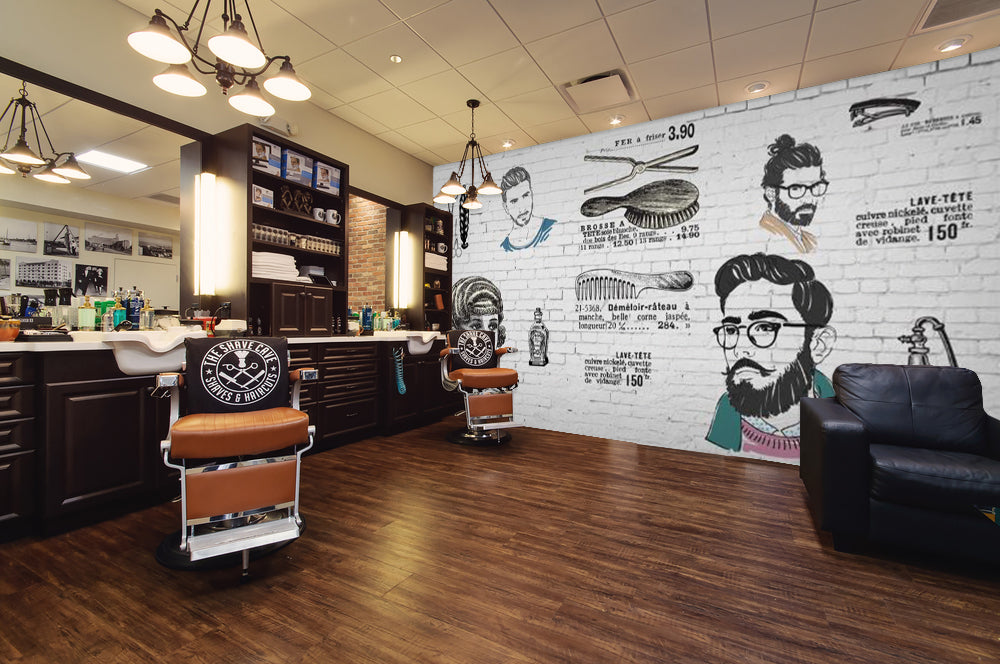 3D Eyes Boy 1415 Barber Shop Wall Murals