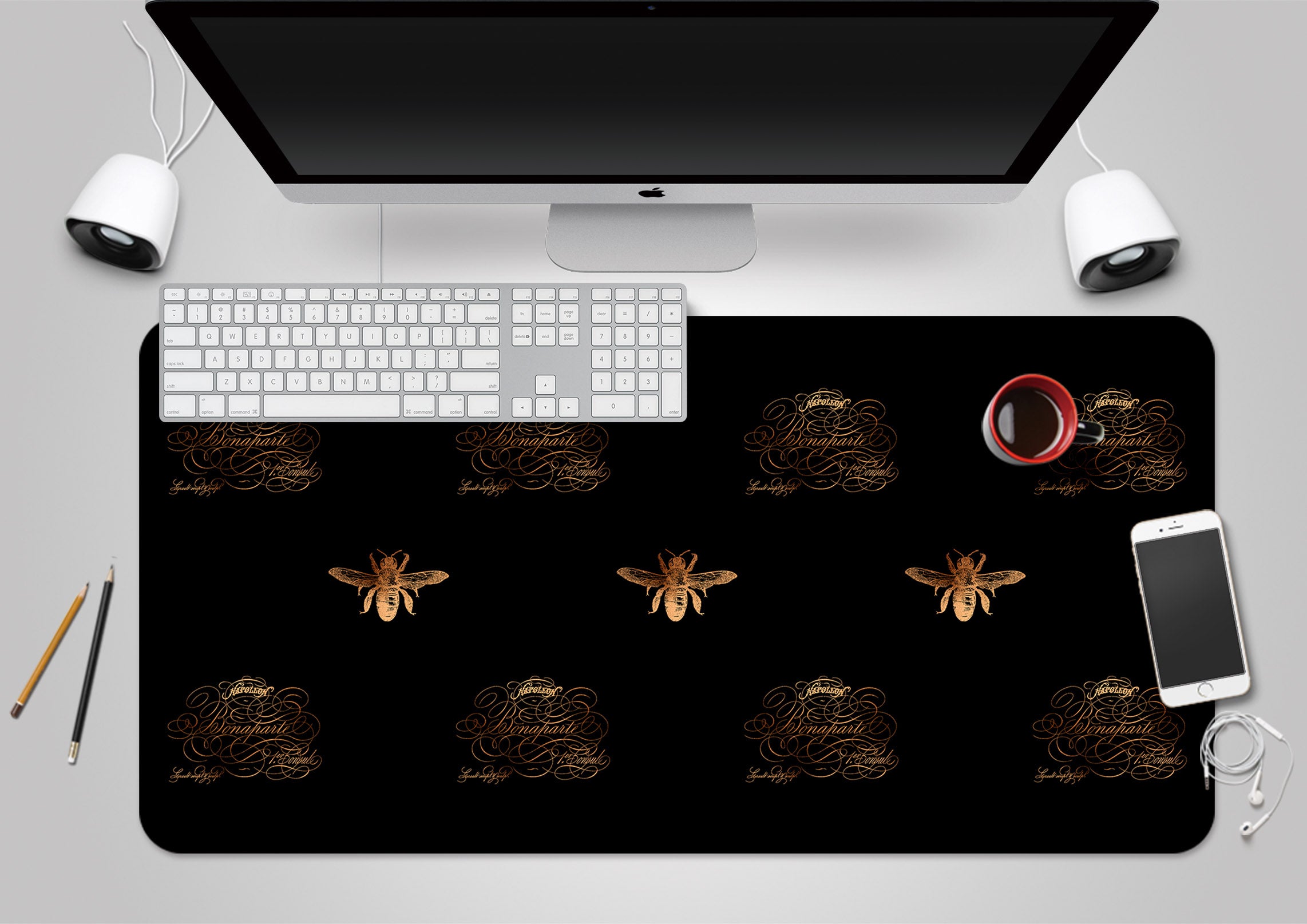 3D Golden Insect 120215 Uta Naumann Desk Mat