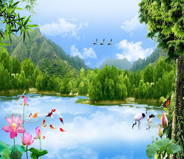 3D Lake Forest Swallow 76 Wallpaper AJ Wallpaper 