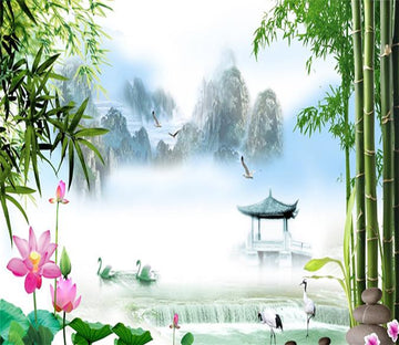 3D Pavilion Water Lily 09 Wallpaper AJ Wallpaper 