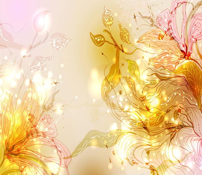 3D Gold Flower 565 Wallpaper AJ Wallpaper 2 