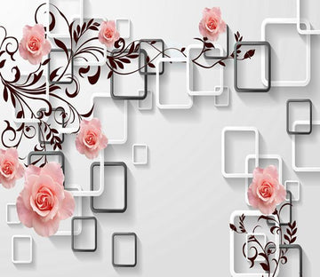 3D Wall Pink Jasmine 76 Wallpaper AJ Wallpaper 