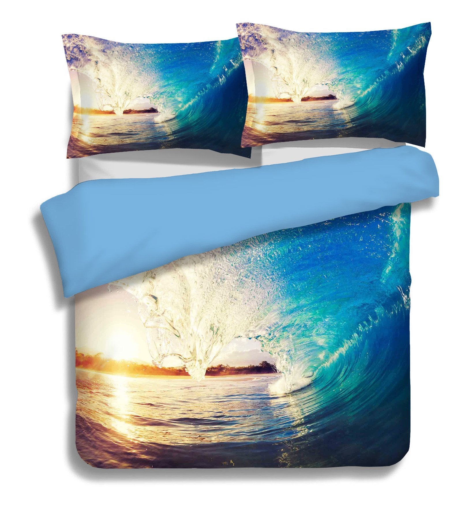 3D Sunshine Waves 041 Bed Pillowcases Quilt Wallpaper AJ Wallpaper 