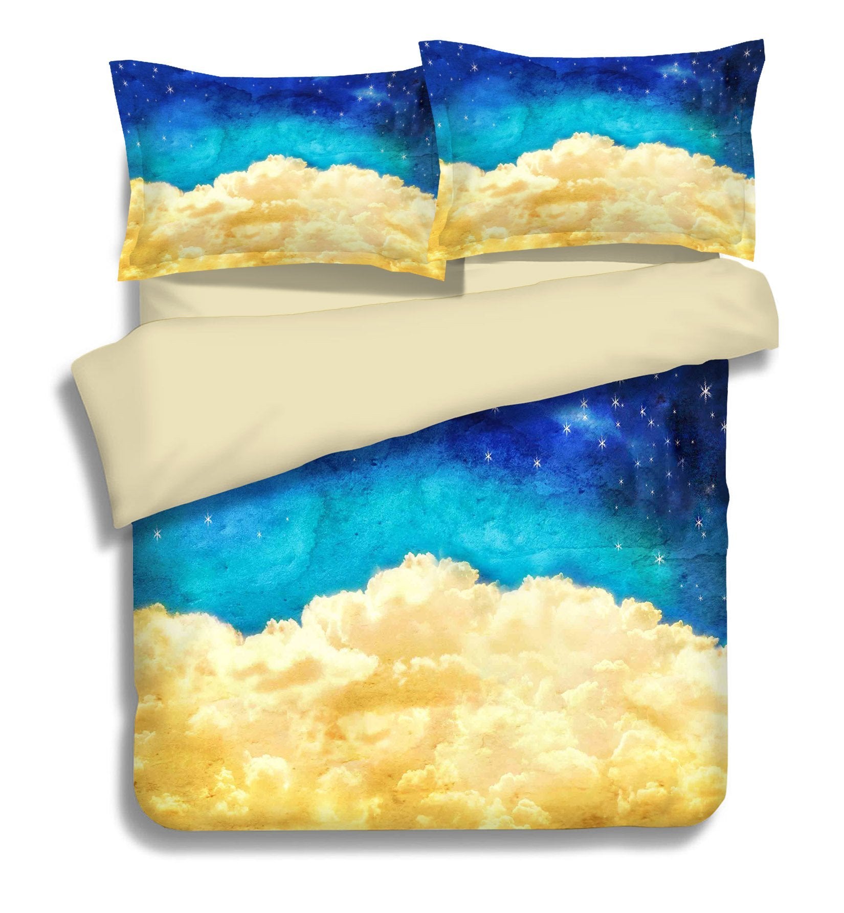 3D Stars Sky Clouds 209 Bed Pillowcases Quilt Wallpaper AJ Wallpaper 