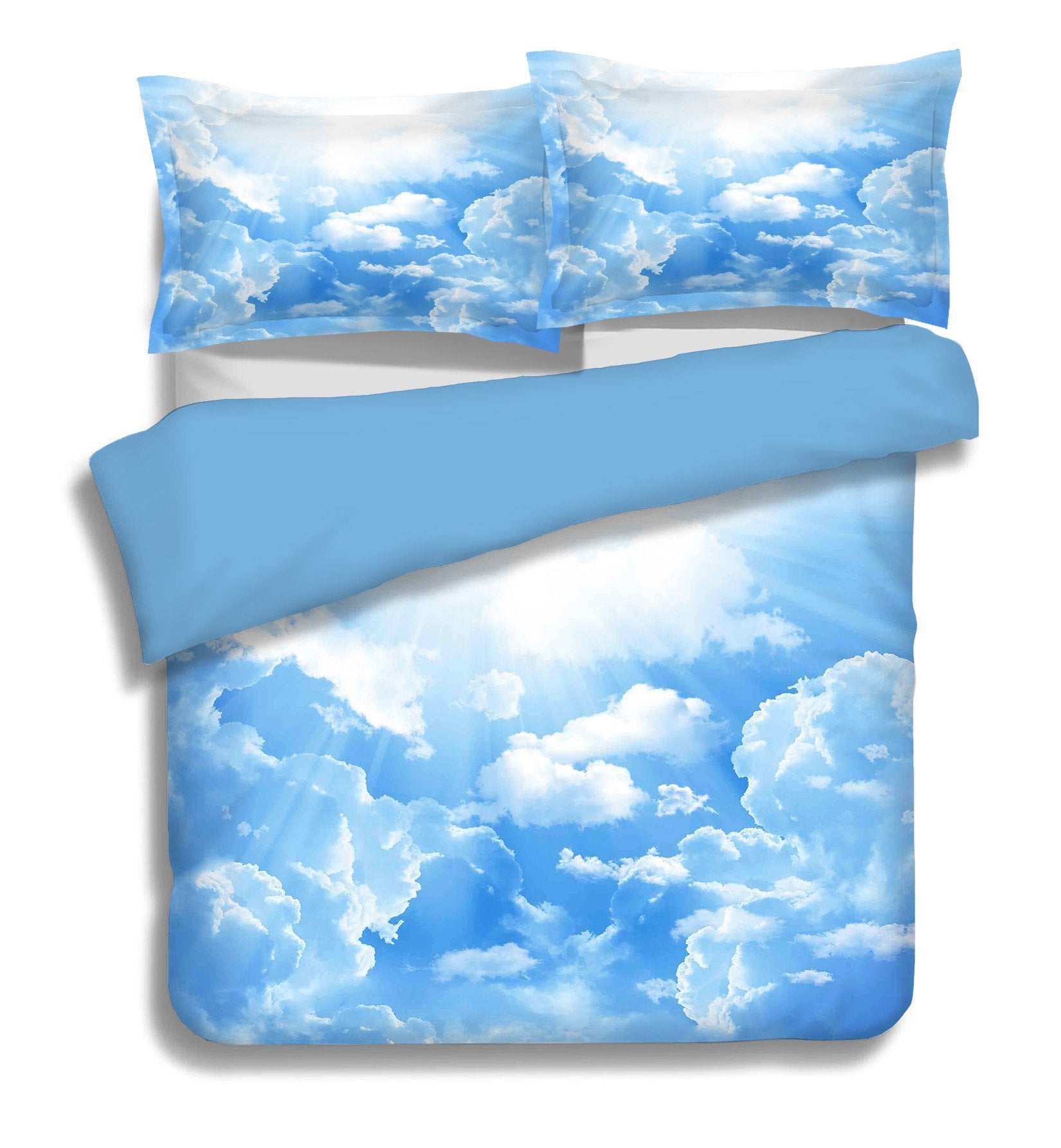 3D Blue Sky Cloud 247 Bed Pillowcases Quilt Wallpaper AJ Wallpaper 