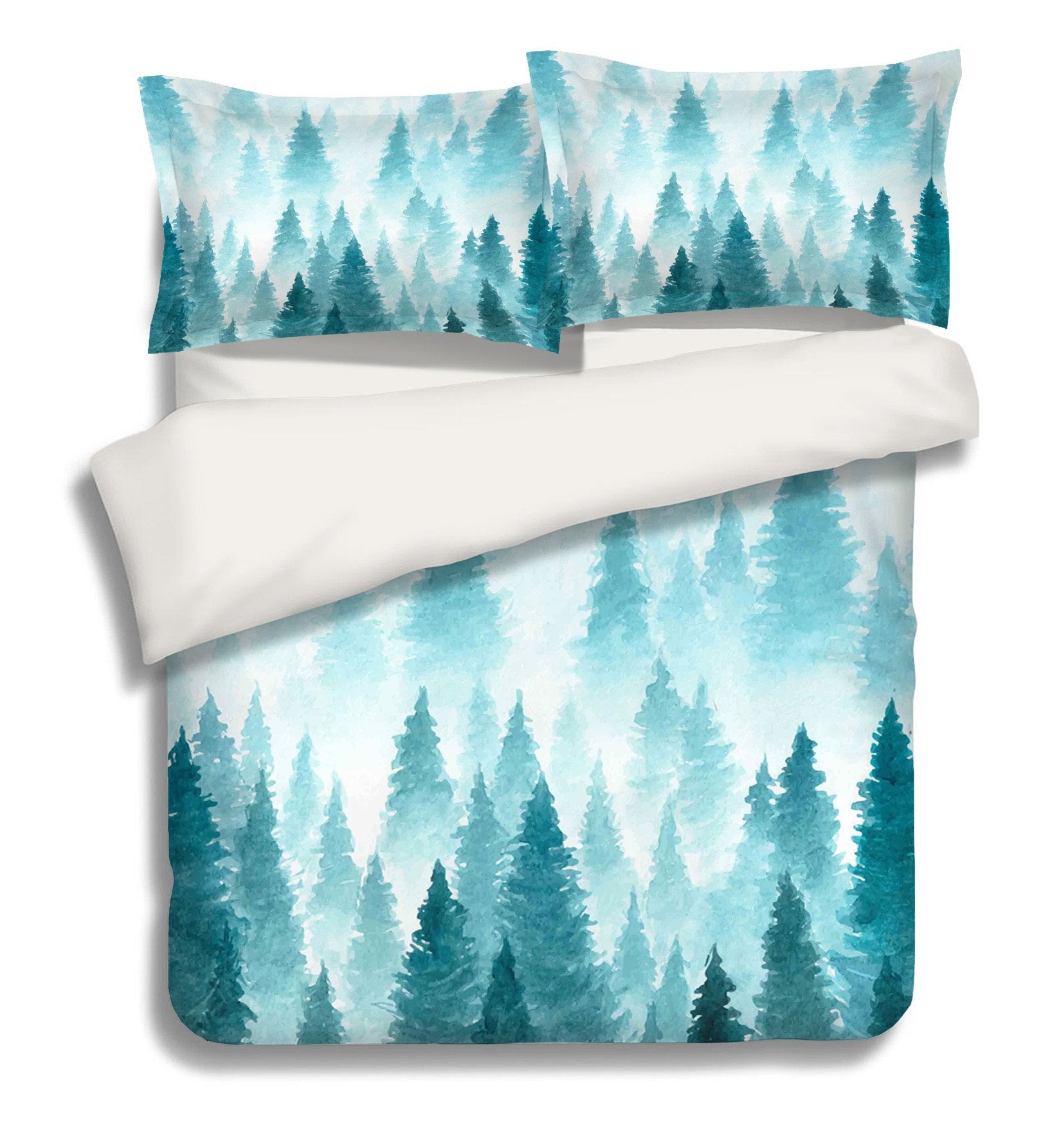 3D Hazy Forest 175 Bed Pillowcases Quilt Wallpaper AJ Wallpaper 