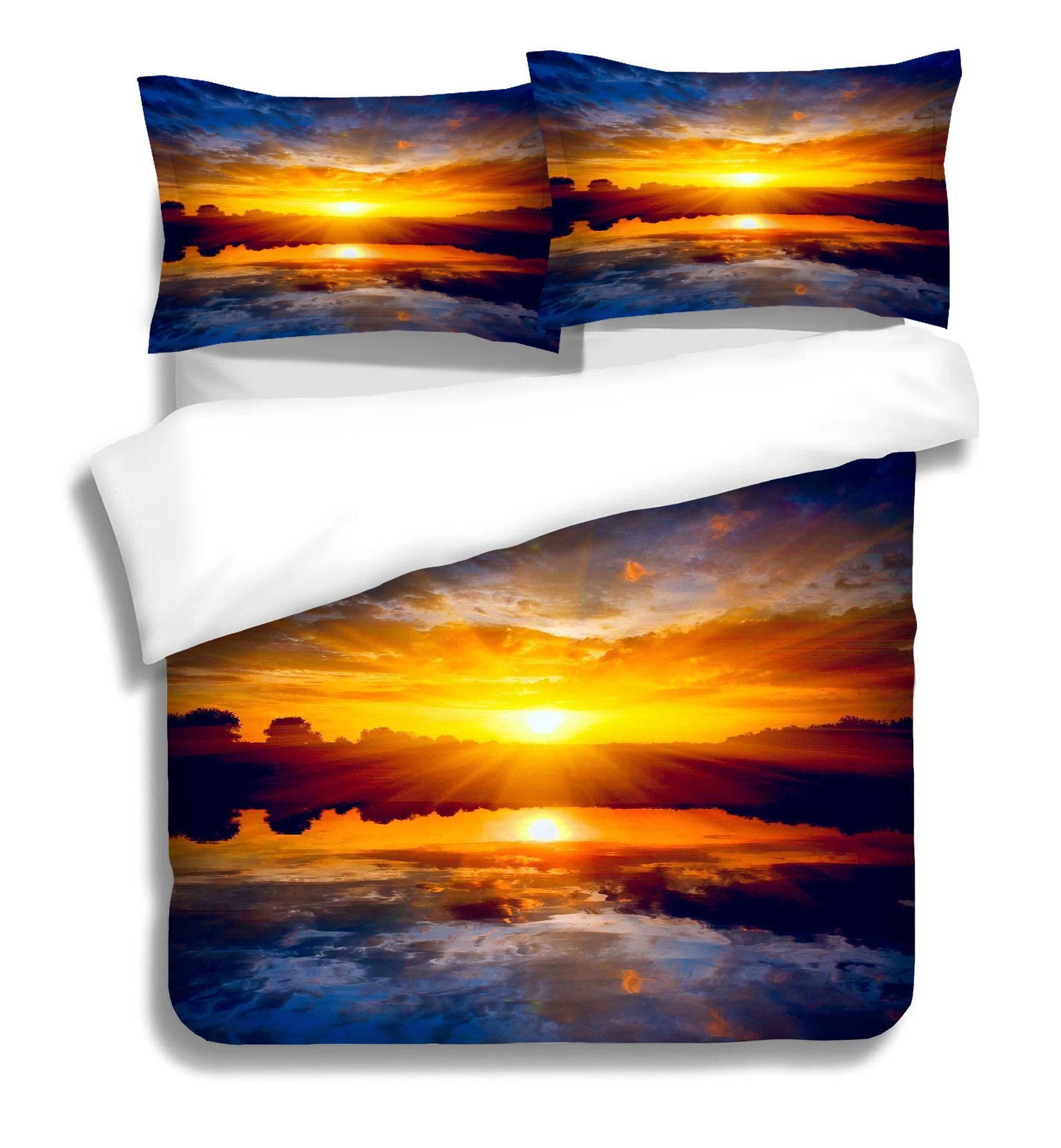 3D Dazzling Sunset 172 Bed Pillowcases Quilt Wallpaper AJ Wallpaper 