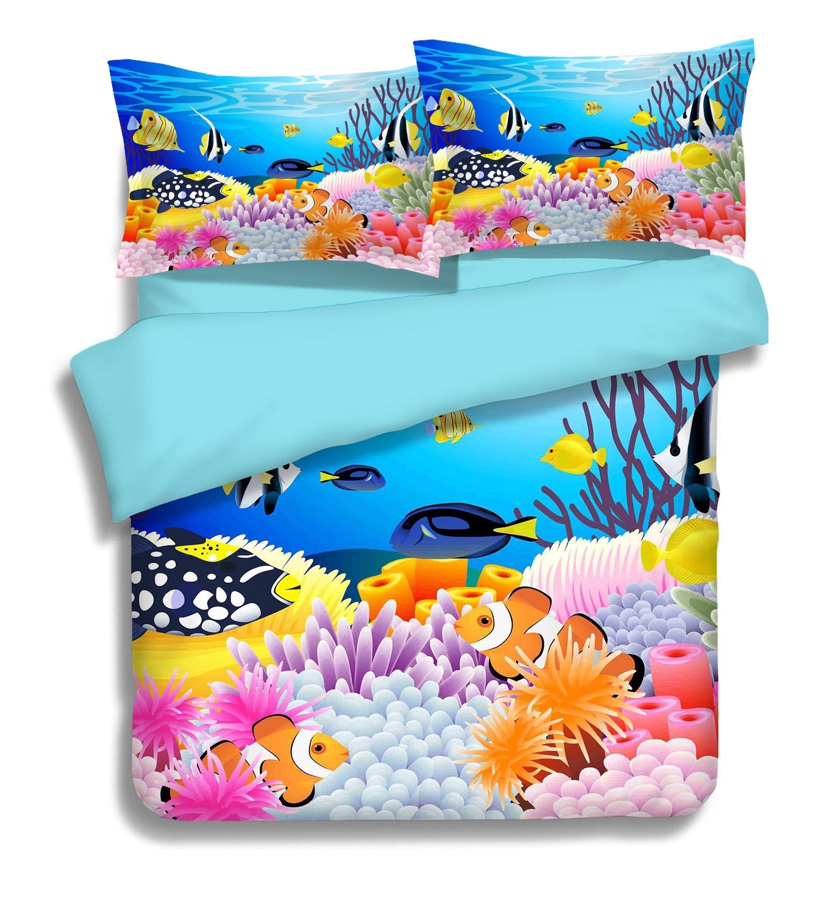 3D Colorful Cartoon Ocean 239 Bed Pillowcases Quilt Wallpaper AJ Wallpaper 