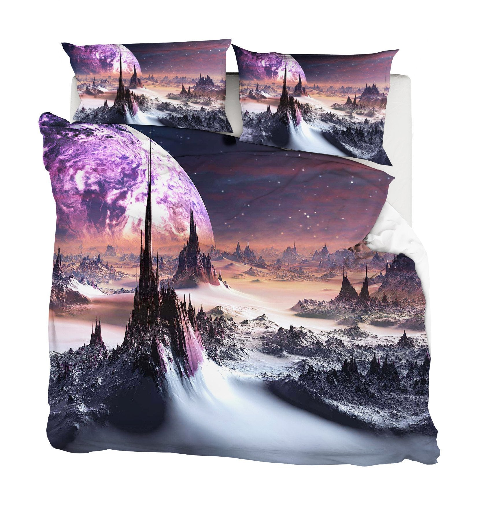 3D Moon Hillside 004 Bed Pillowcases Quilt Wallpaper AJ Wallpaper 