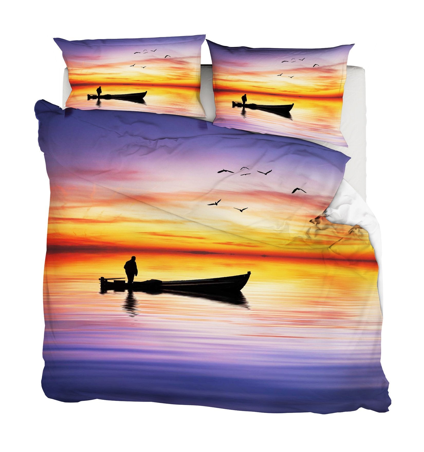 3D Dusk Ferry 182 Bed Pillowcases Quilt Wallpaper AJ Wallpaper 