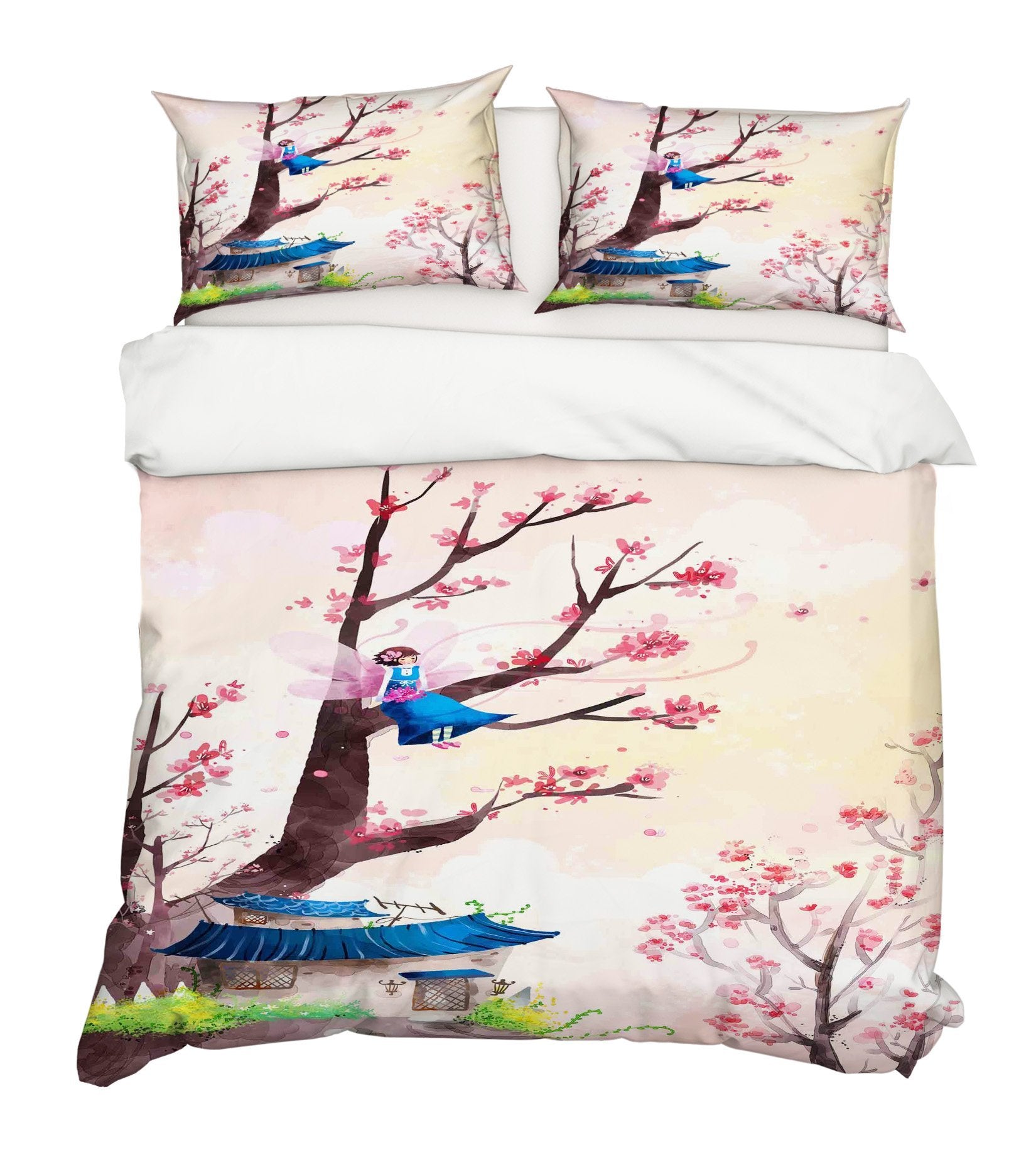 3D Elf Flowers 001 Bed Pillowcases Quilt Wallpaper AJ Wallpaper 