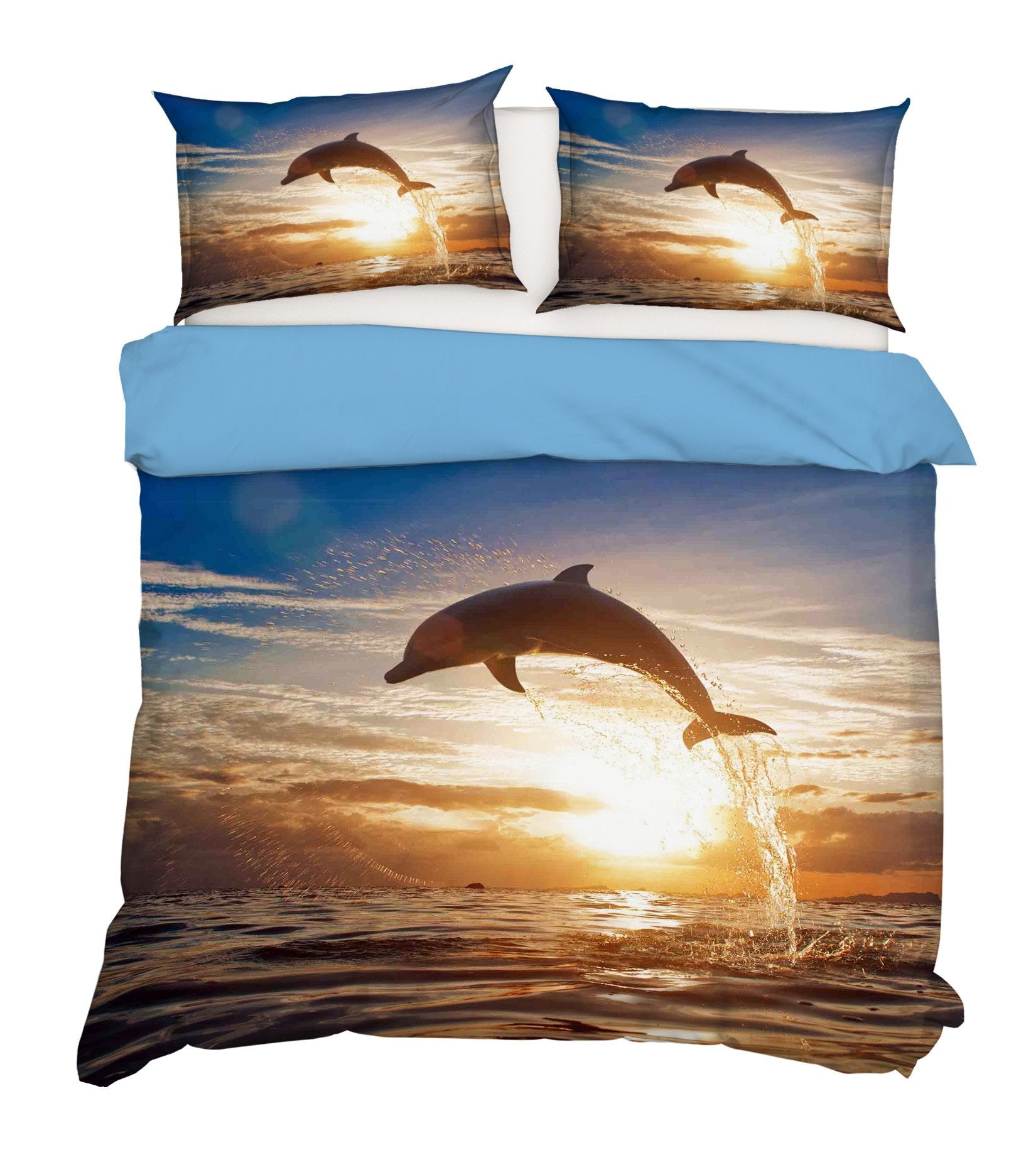 3D Sunshine Dolphin 078 Bed Pillowcases Quilt Wallpaper AJ Wallpaper 