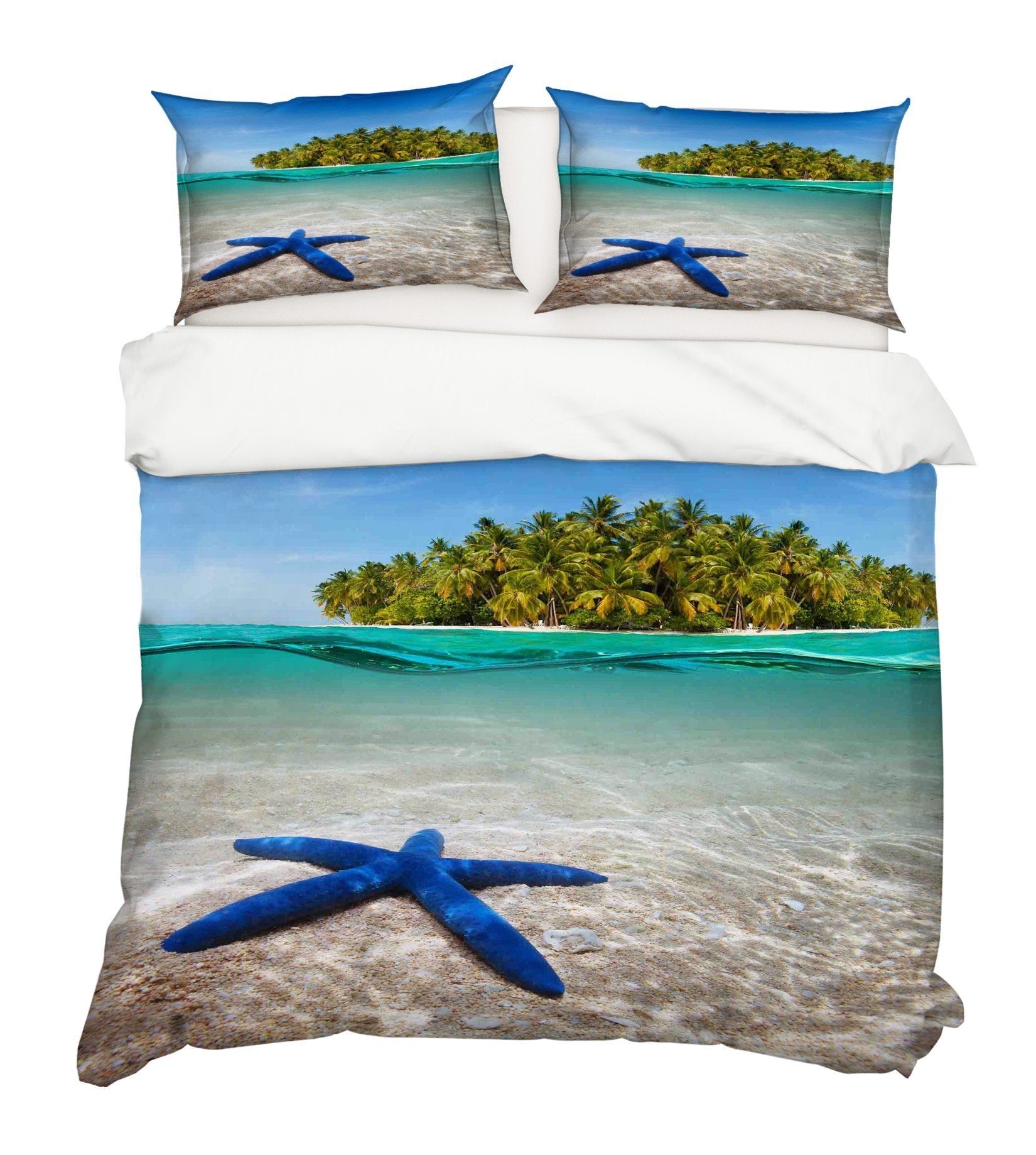 3D Blue Starfish 167 Bed Pillowcases Quilt Wallpaper AJ Wallpaper 