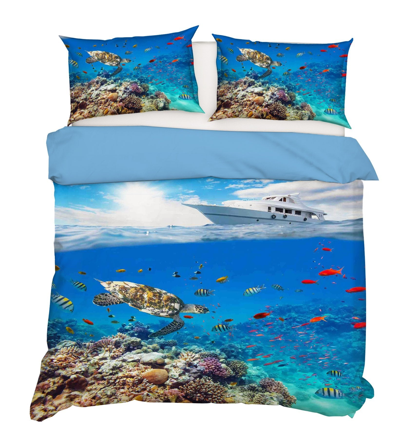 3D Sunshine Boat 009 Bed Pillowcases Quilt Wallpaper AJ Wallpaper 