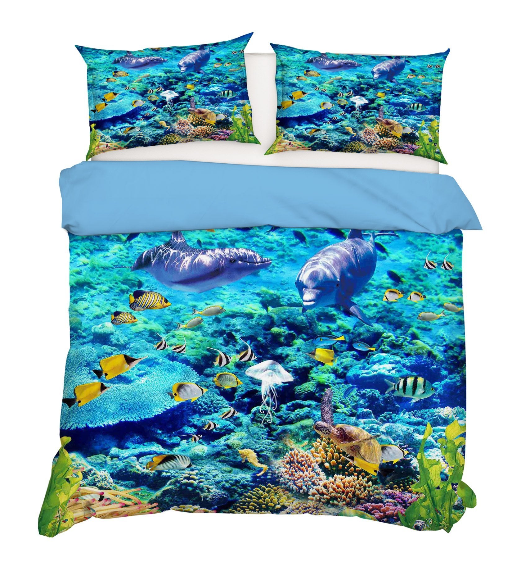 3D Coral Jellyfish 207 Bed Pillowcases Quilt Wallpaper AJ Wallpaper 