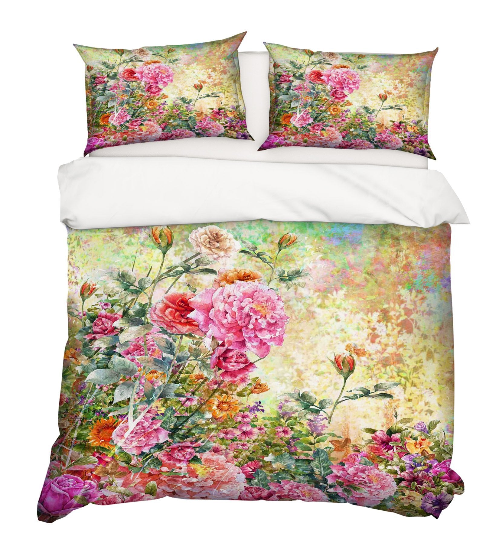 3D Blooming Flowers 049 Bed Pillowcases Quilt Wallpaper AJ Wallpaper 