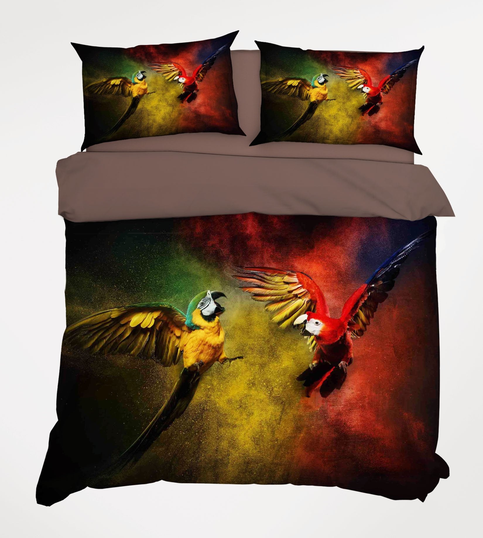 3D Flying Parrots 244 Bed Pillowcases Quilt Wallpaper AJ Wallpaper 