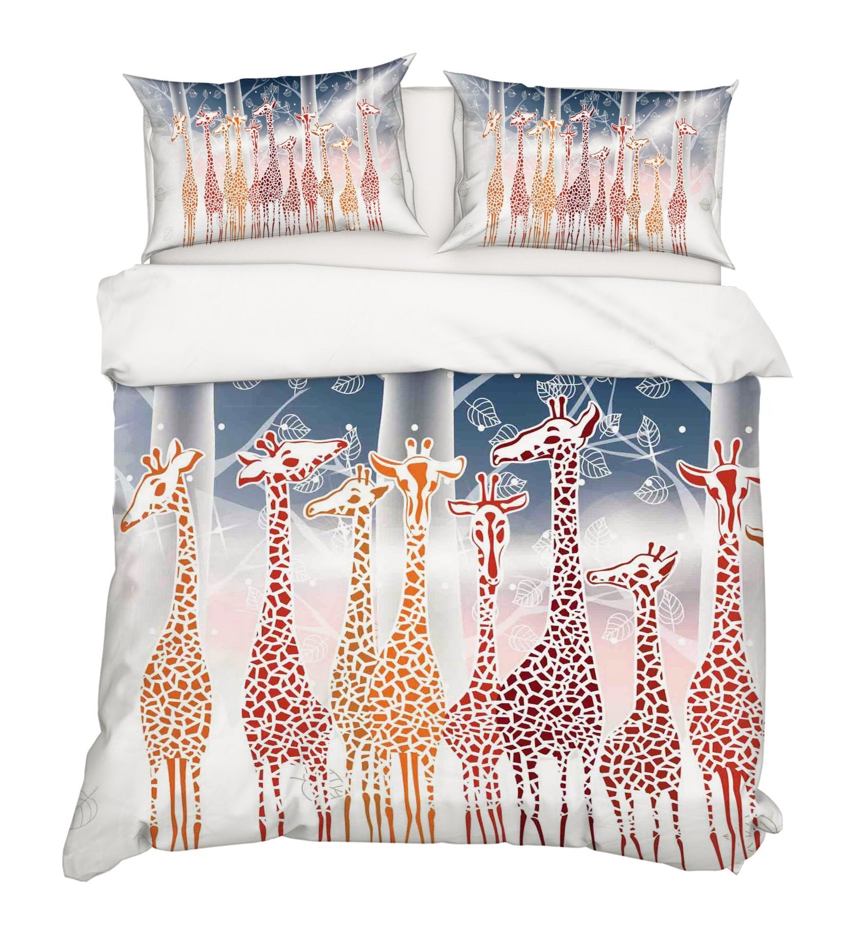 3D Giraffe Group 093 Bed Pillowcases Quilt Wallpaper AJ Wallpaper 