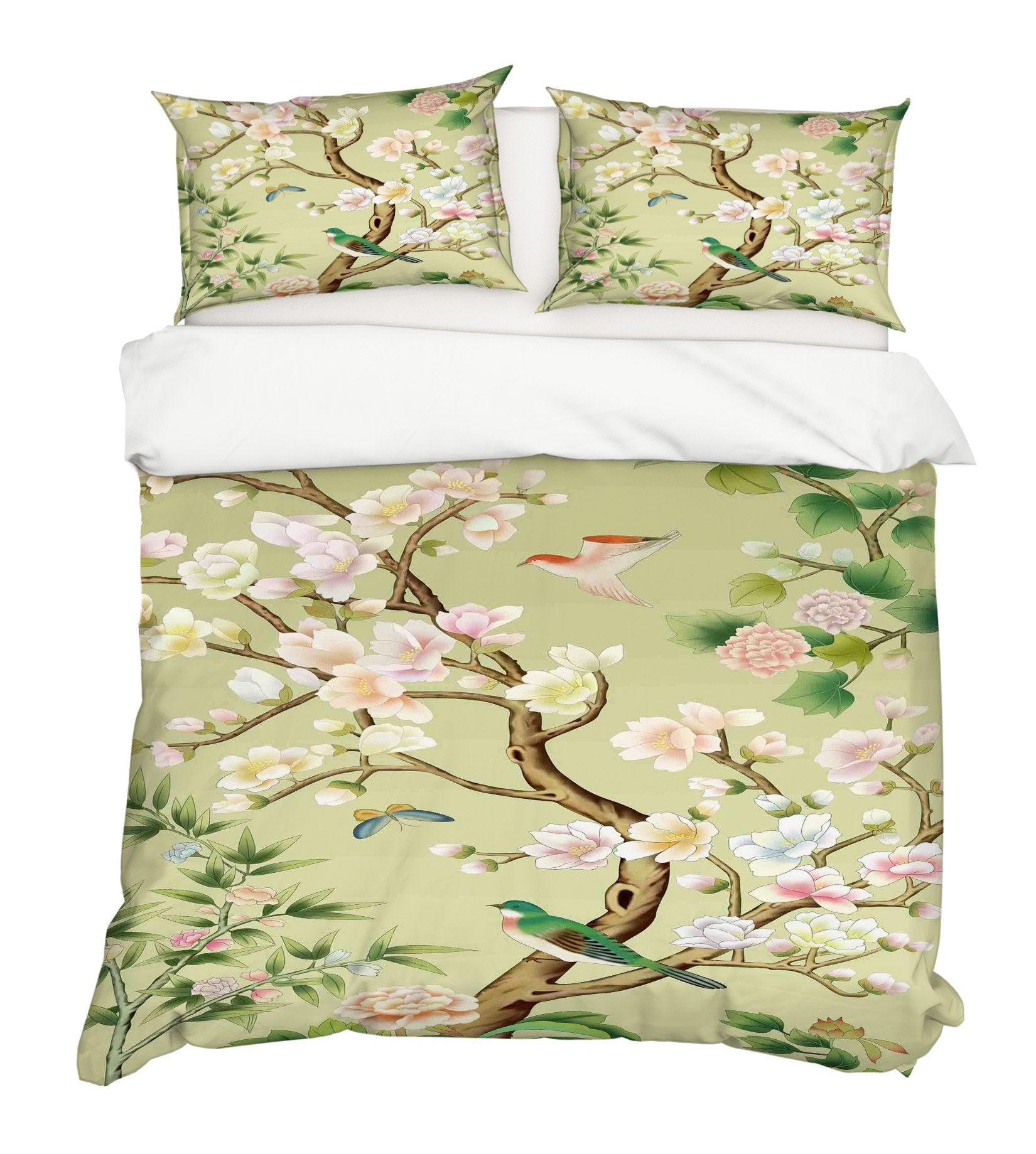 3D Flower Bird 195 Bed Pillowcases Quilt Wallpaper AJ Wallpaper 