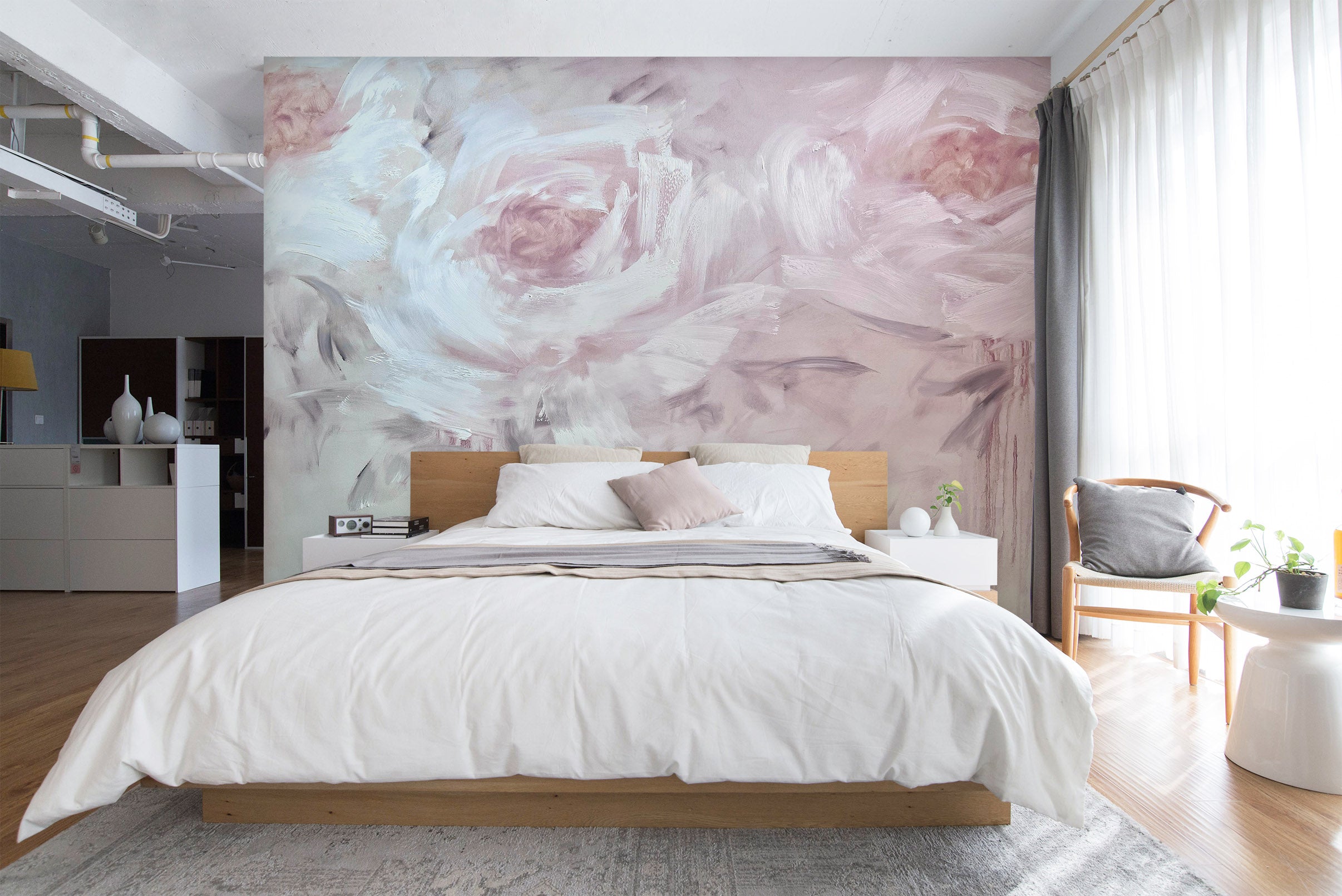 3D Pink Flower 2641 Skromova Marina Wall Mural Wall Murals