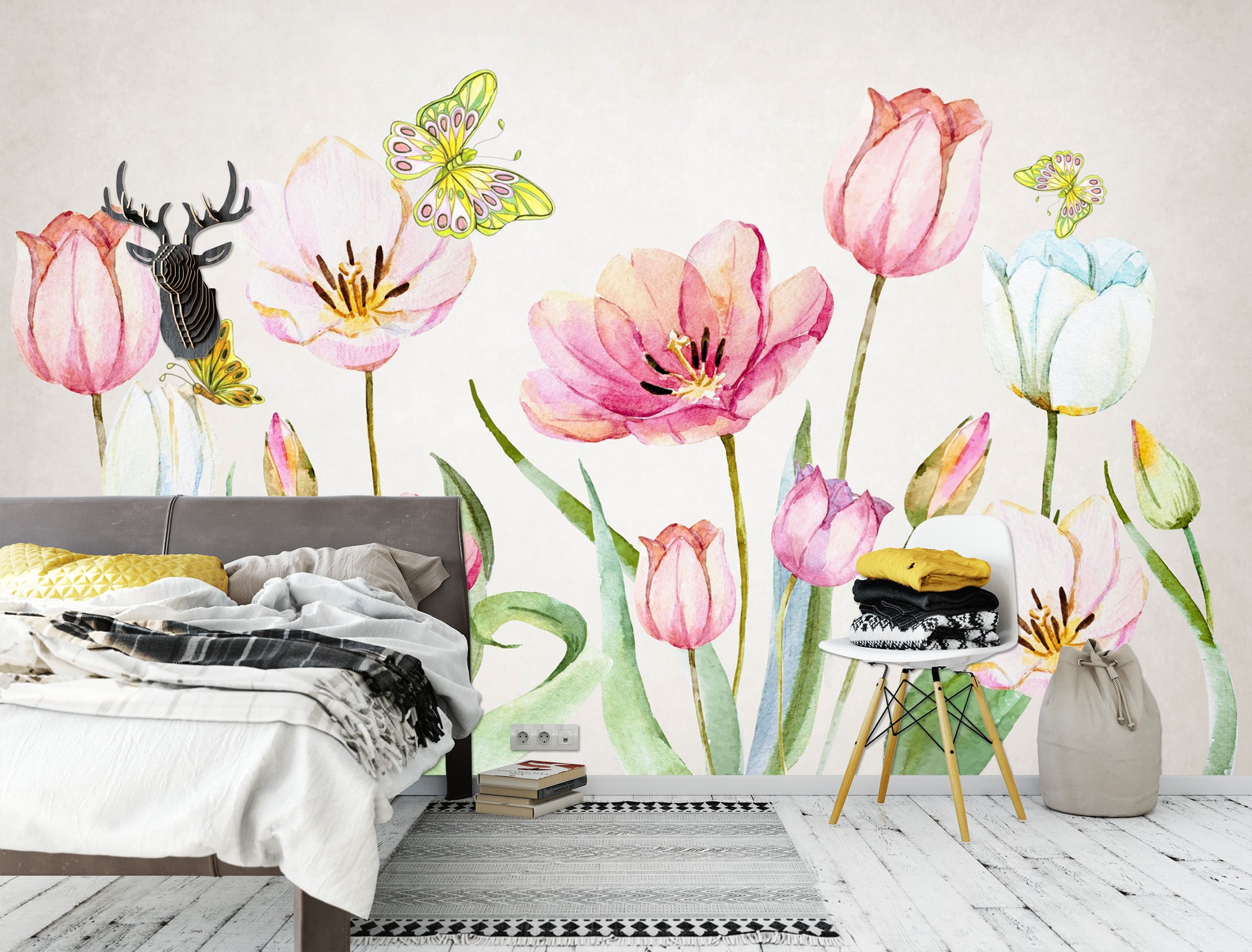 3D Pink Flowers 1616 Wall Murals