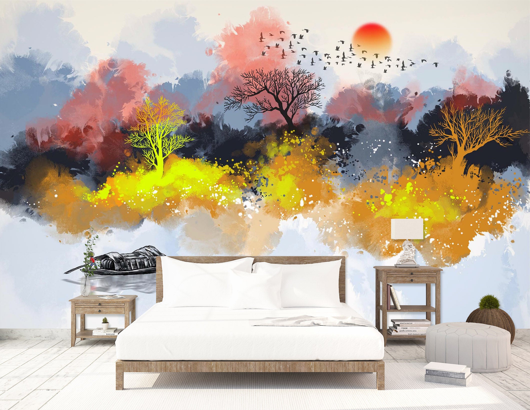 3D Golden Tree 2079 Wall Murals