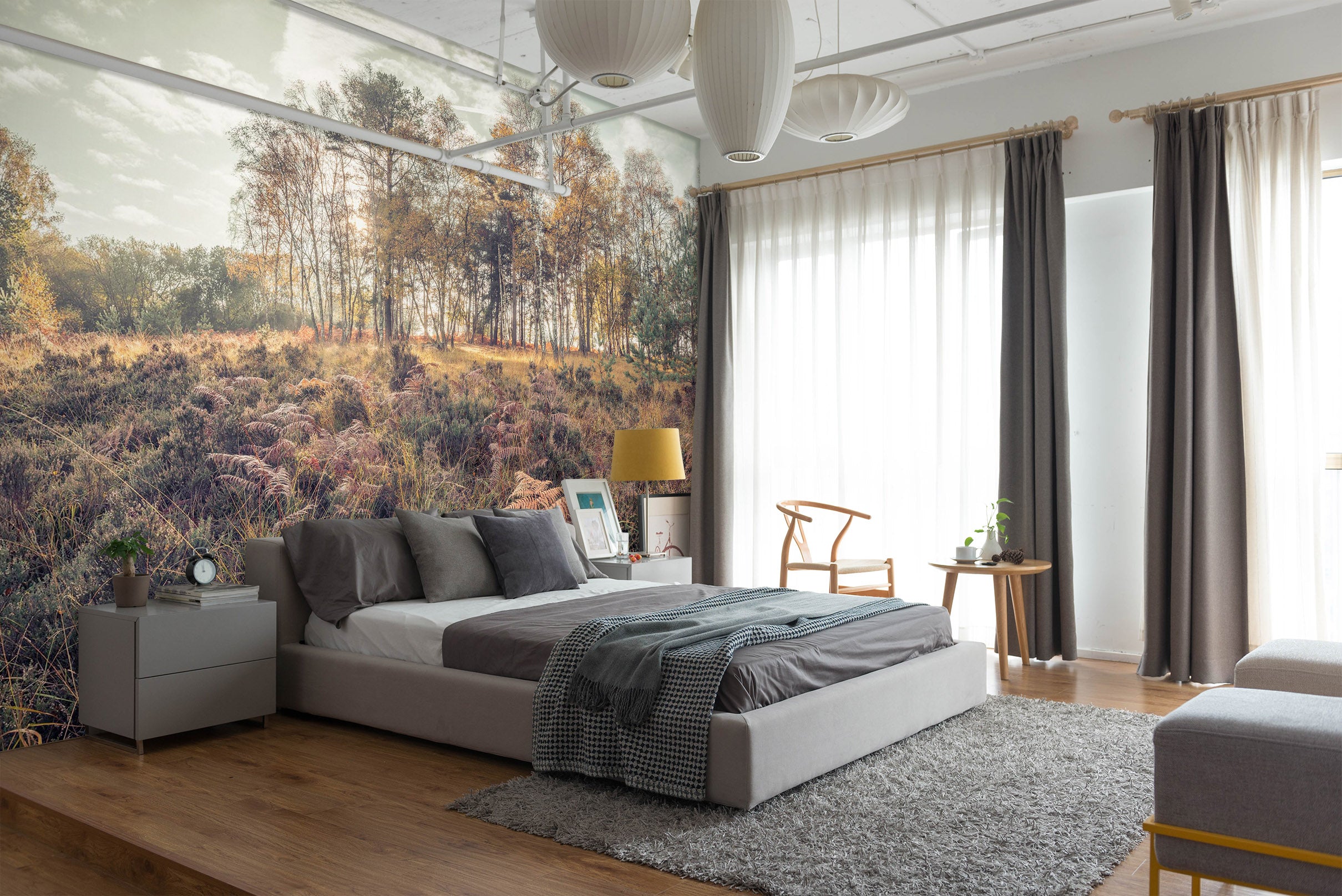 3D Autumn Meadow 6195 Assaf Frank Wall Mural Wall Murals