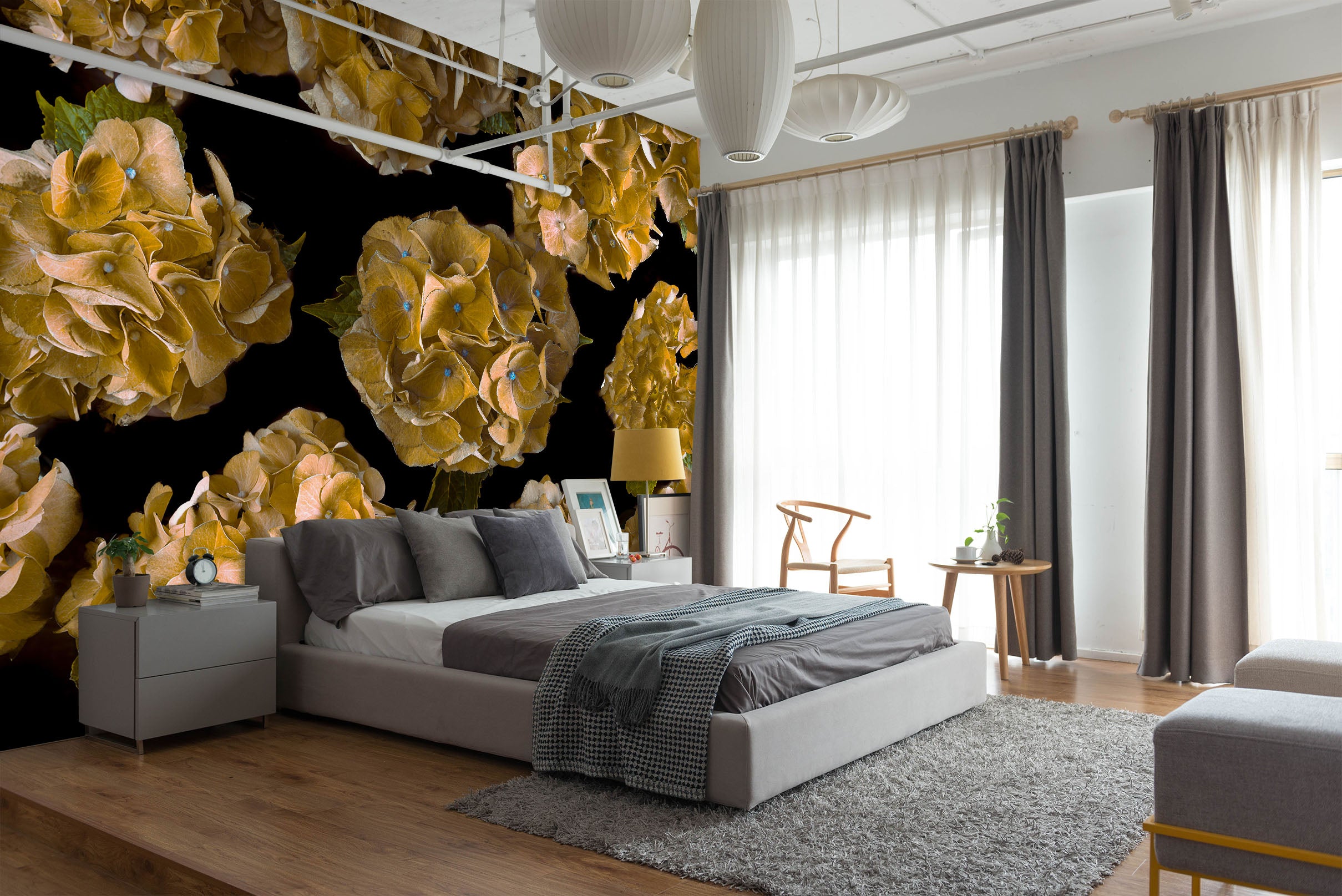 3D Yellow Flower 6123 Assaf Frank Wall Mural Wall Murals