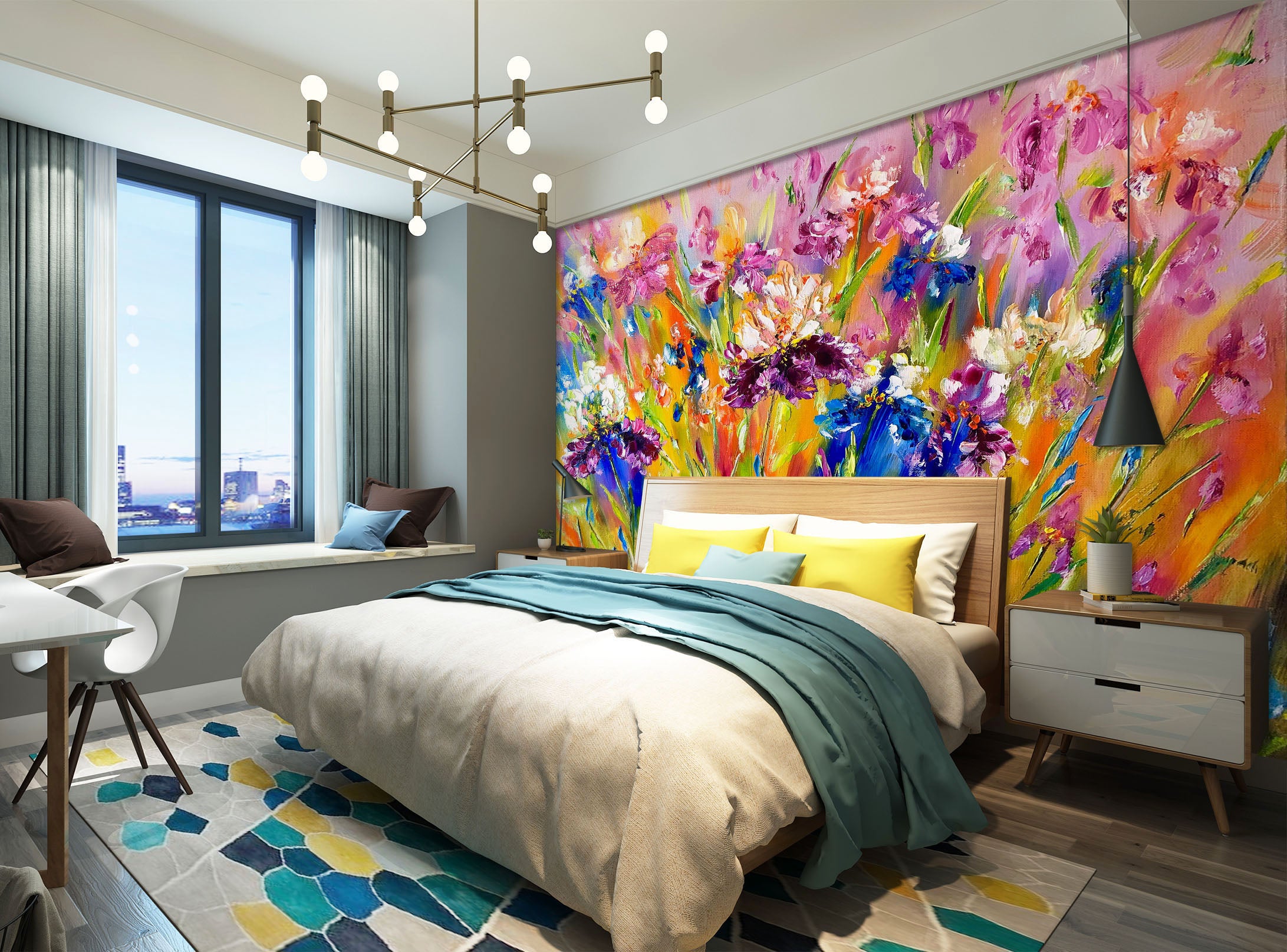 3D Watercolor Bouquet 226 Skromova Marina Wall Mural Wall Murals