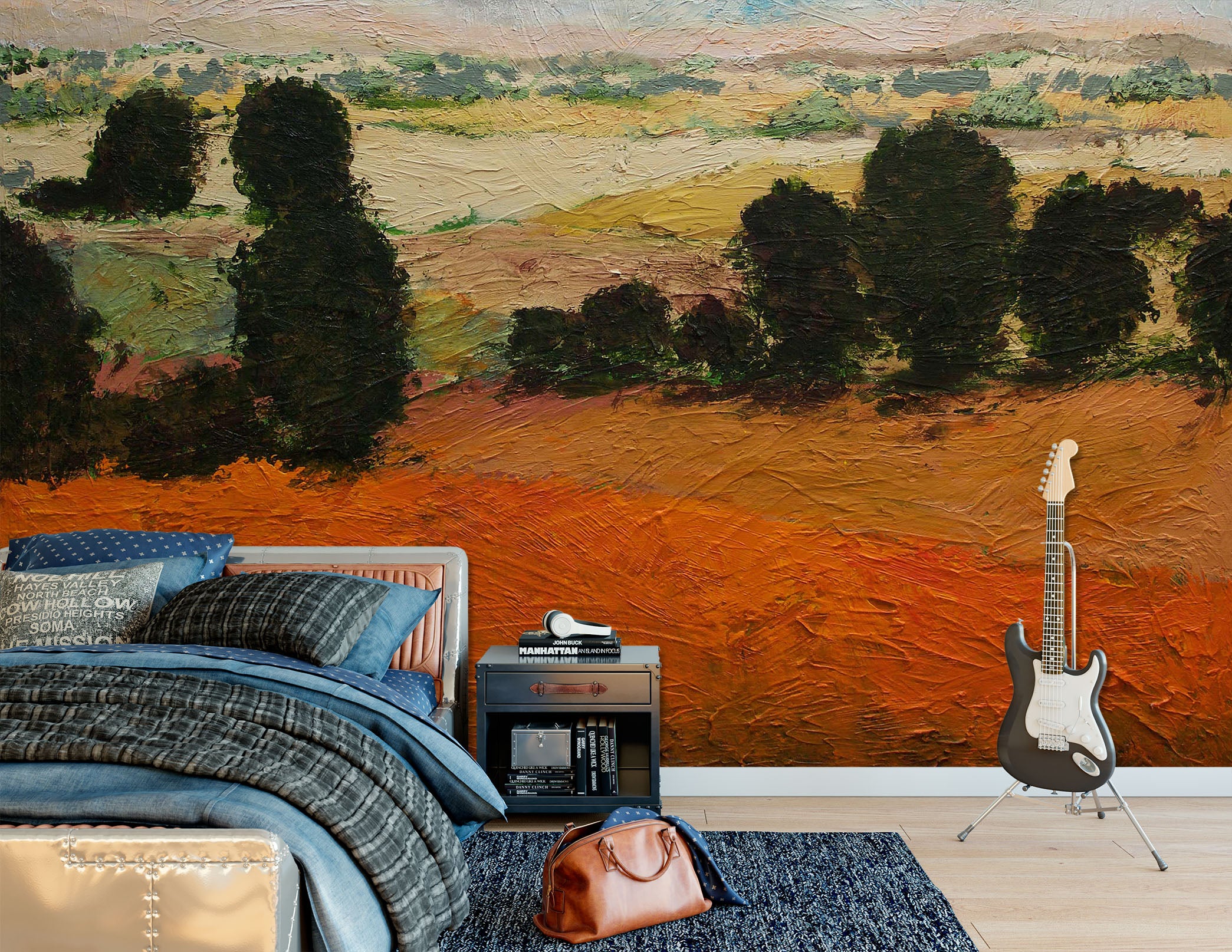 3D Autumn Field 206 Allan P. Friedlander Wall Mural Wall Murals