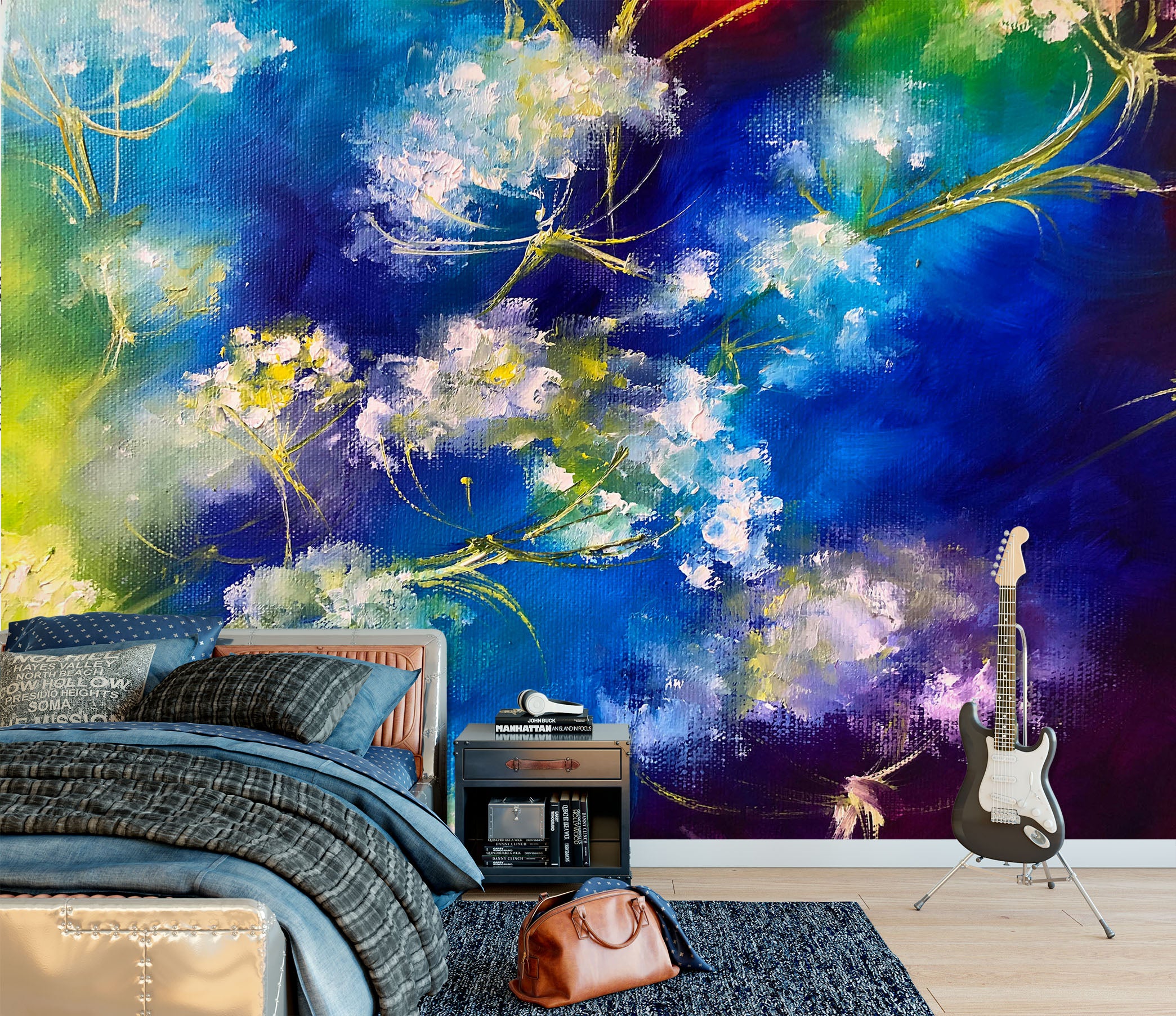 3D Watercolor Flowers 250 Skromova Marina Wall Mural Wall Murals