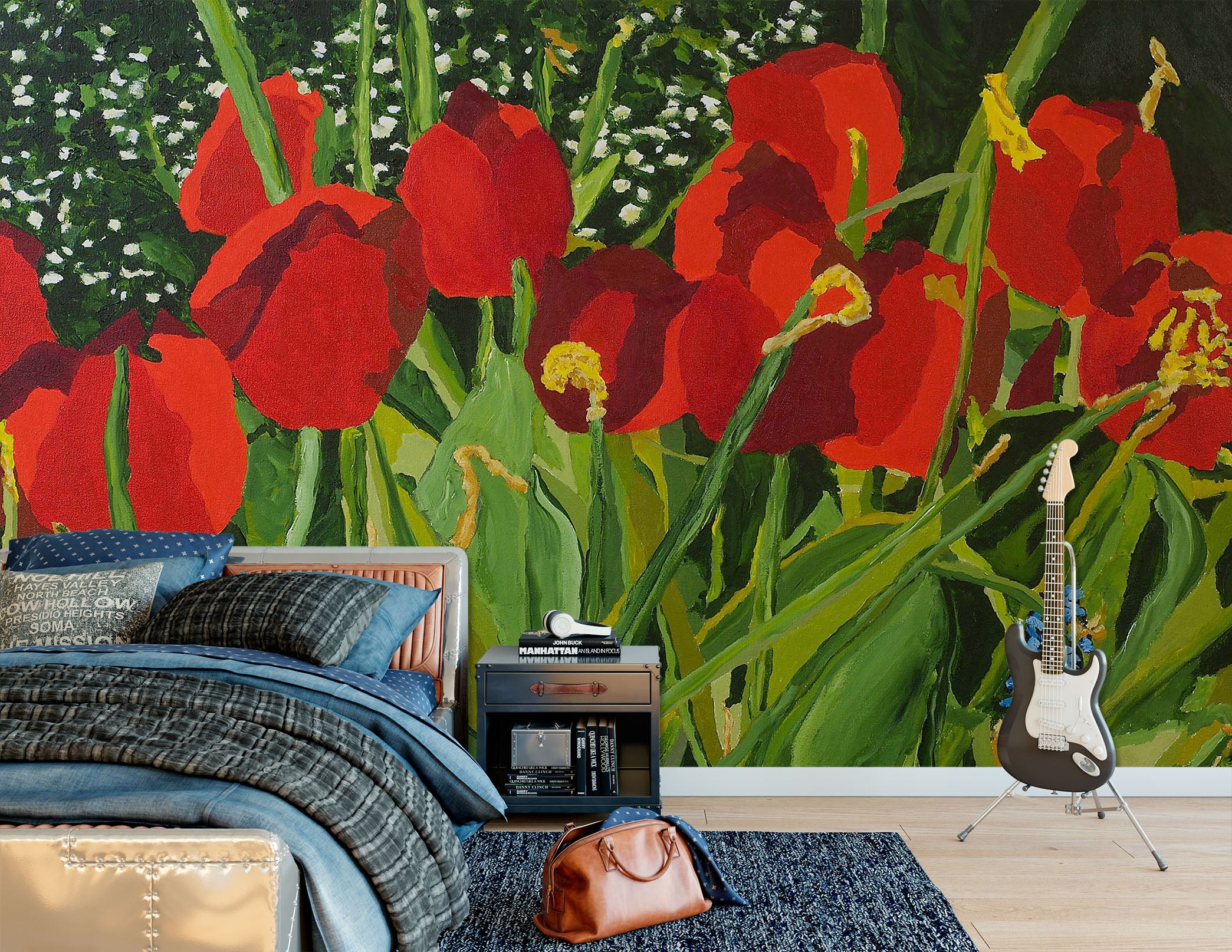 3D Wild Flowers 161 Allan P. Friedlander Wall Mural Wall Murals