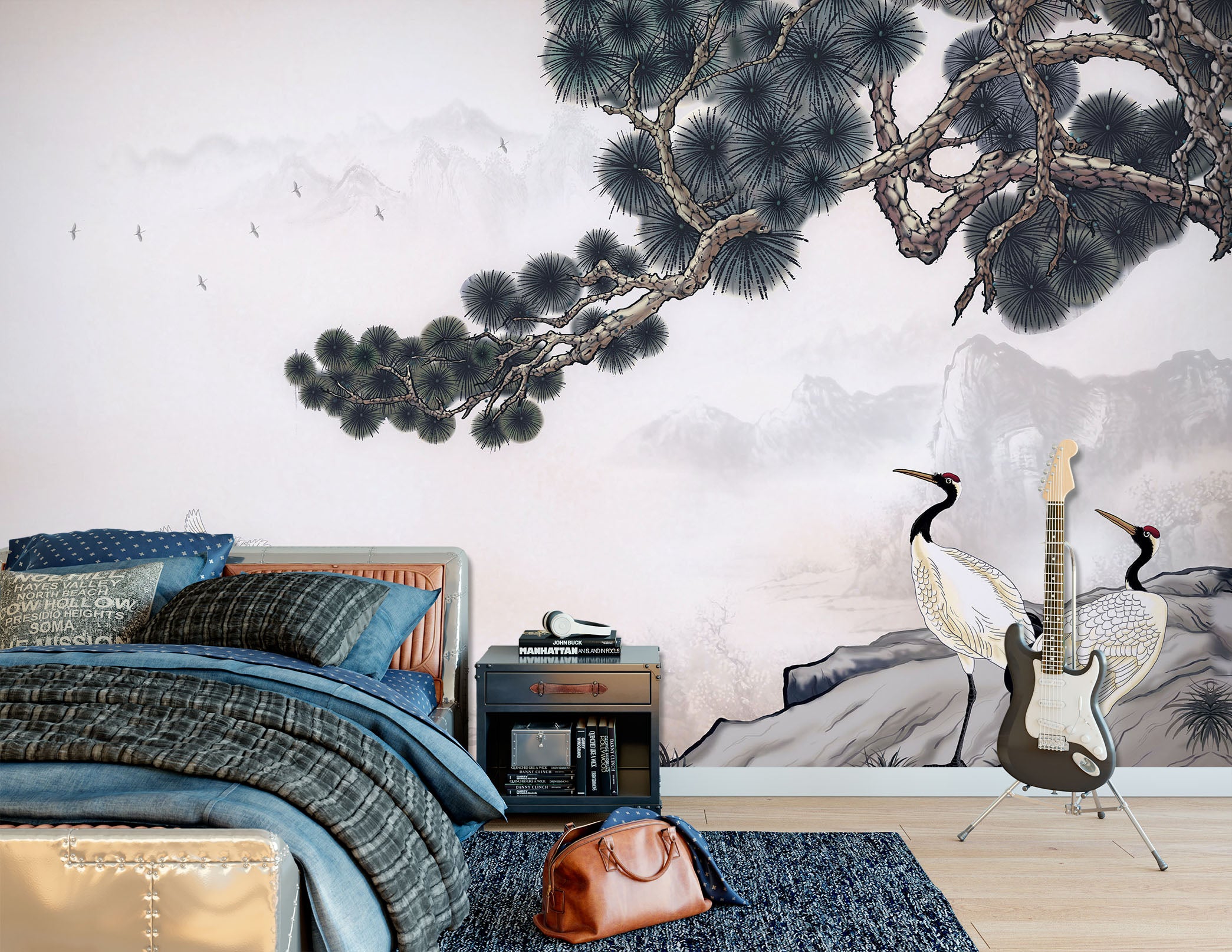 3D Misty Valley 1630 Wall Murals