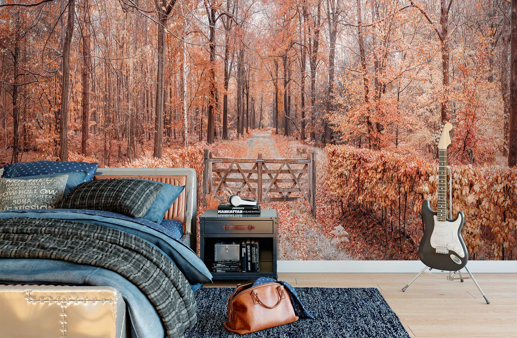 3D Autumn Forest 6129 Assaf Frank Wall Mural Wall Murals