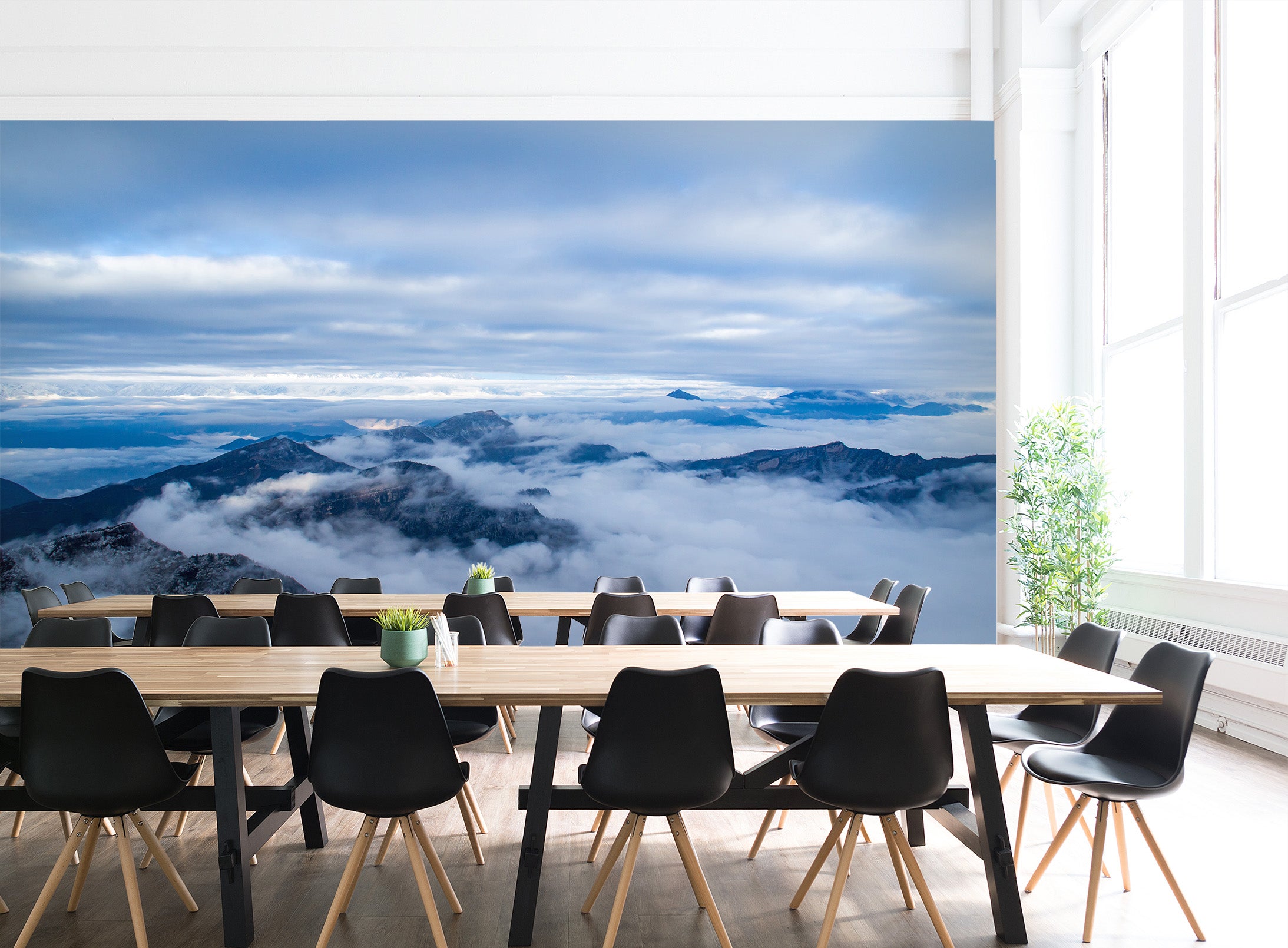 3D Cloud Mountain 003 Wall Murals