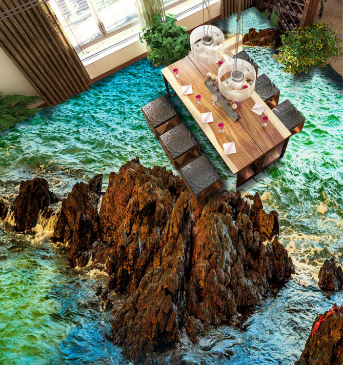 3D Clear Water Reef 370 Floor Mural  Wallpaper Murals Rug & Mat Print Epoxy waterproof bath floor