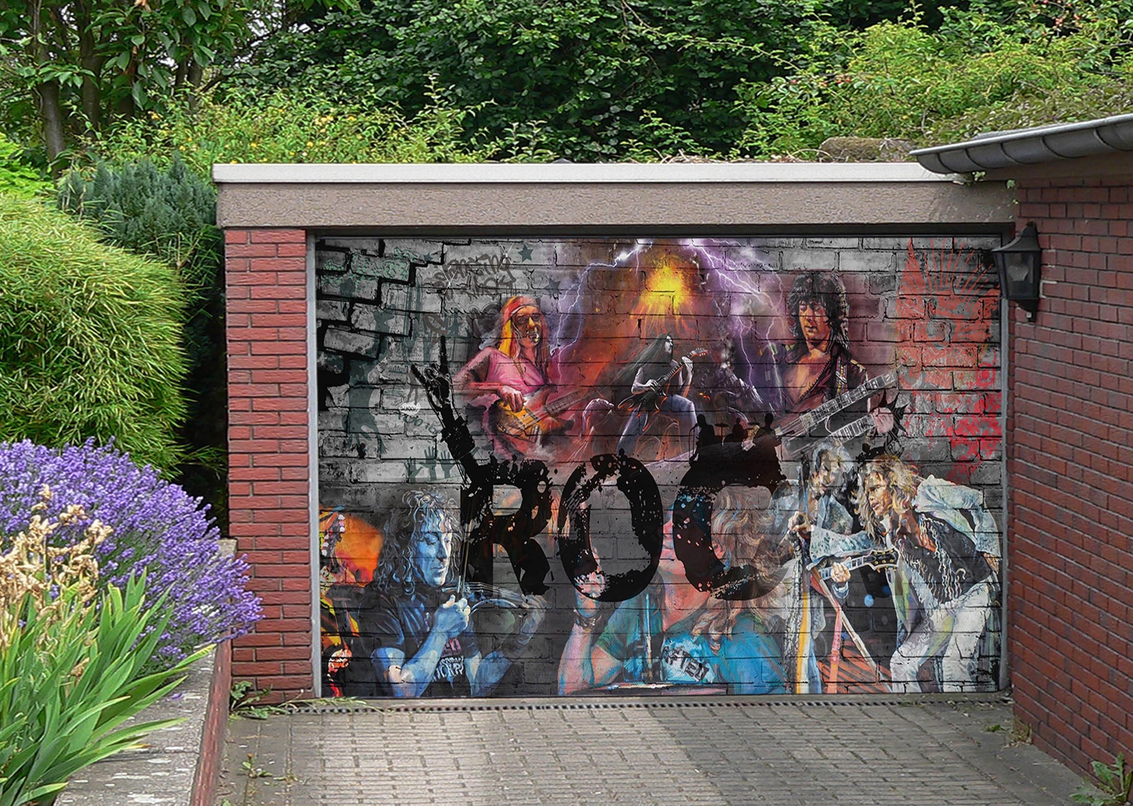 3D Graffiti Singers 379 Garage Door Mural Wallpaper AJ Wallpaper 