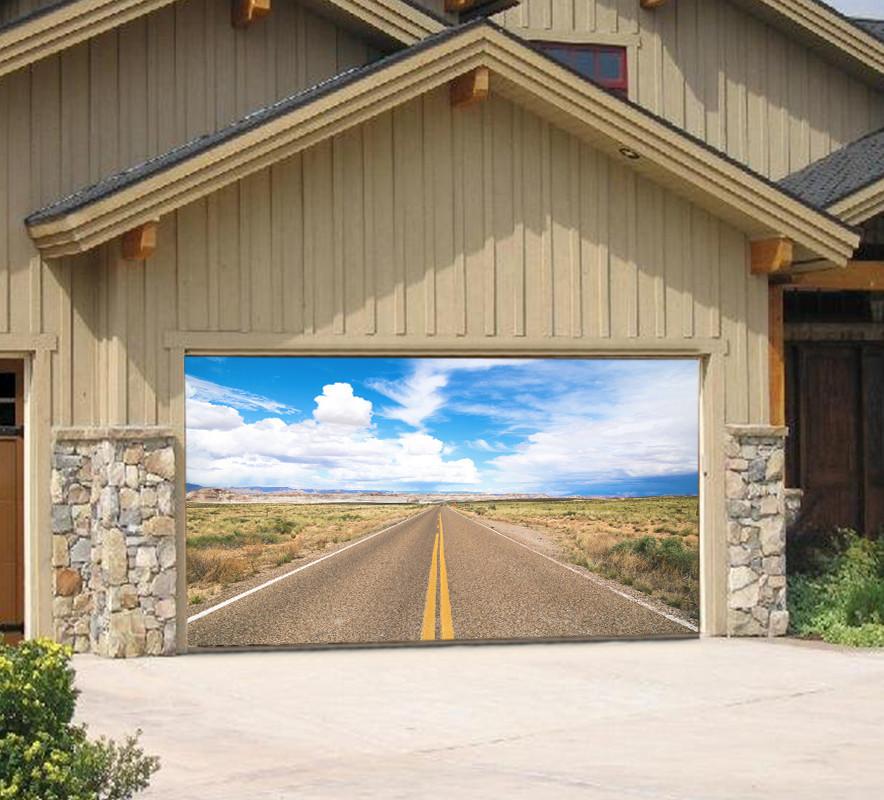 3D Sunny Highway Scenery 175 Garage Door Mural Wallpaper AJ Wallpaper 