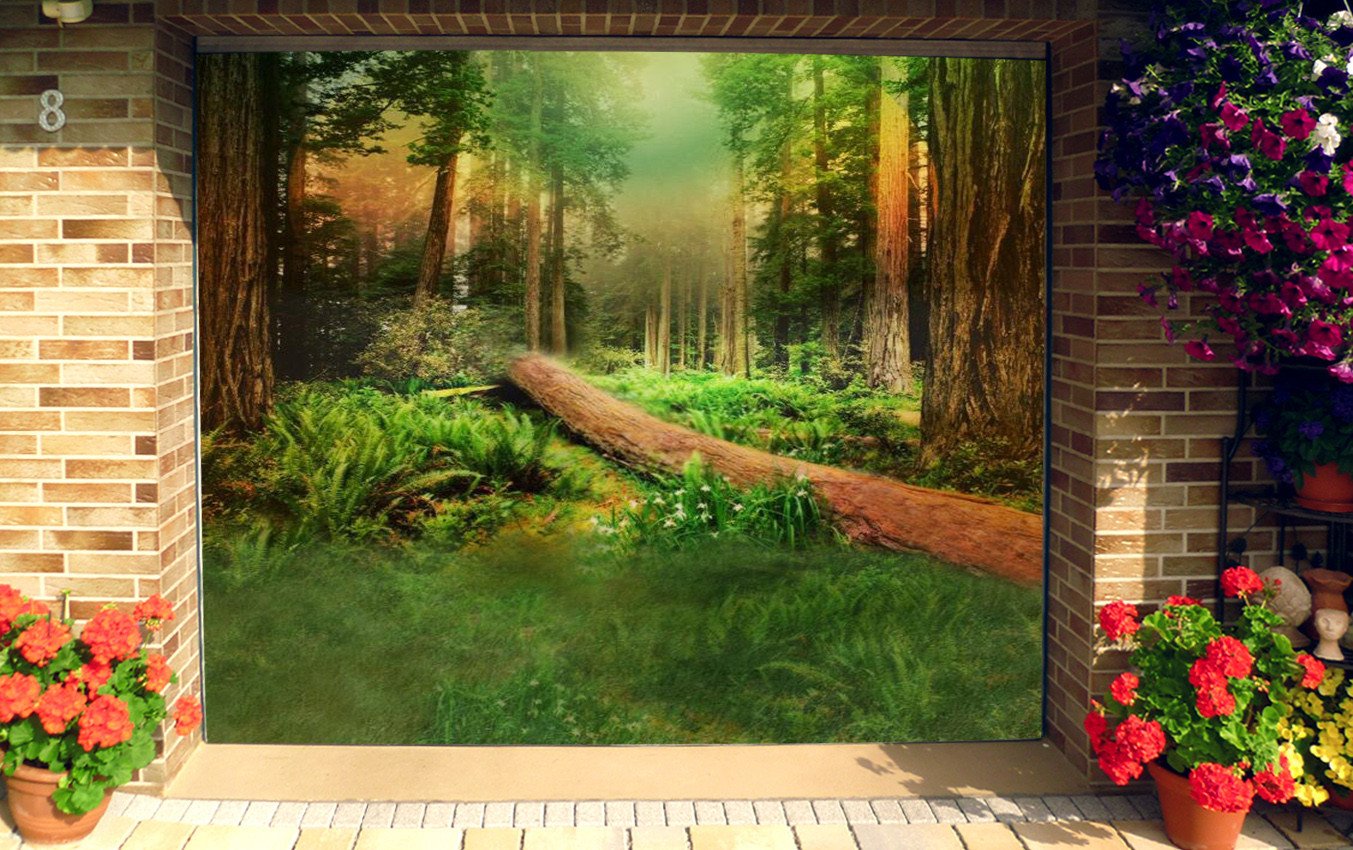 3D Forest Big Trees 207 Garage Door Mural Wallpaper AJ Wallpaper 