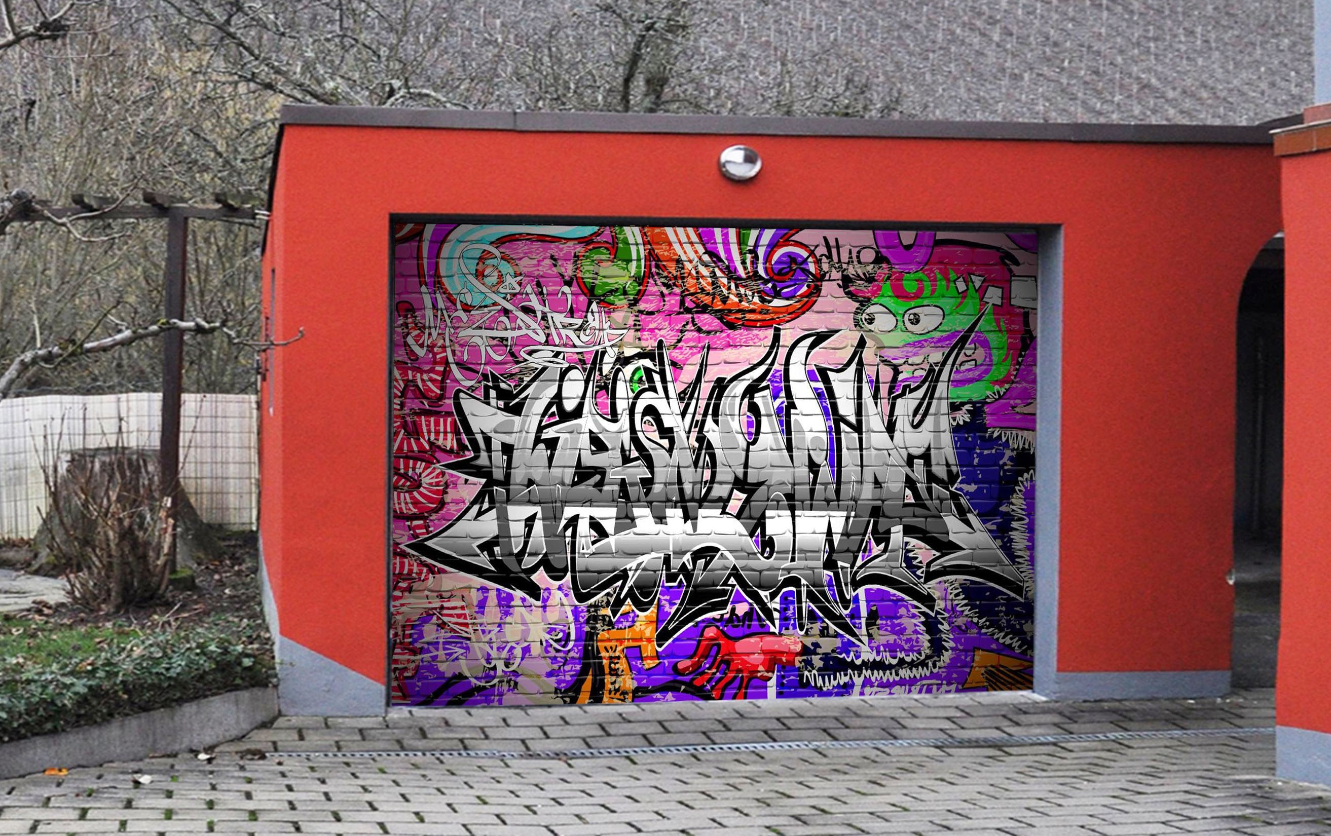 3D Graffiti Monsters 331 Garage Door Mural Wallpaper AJ Wallpaper 