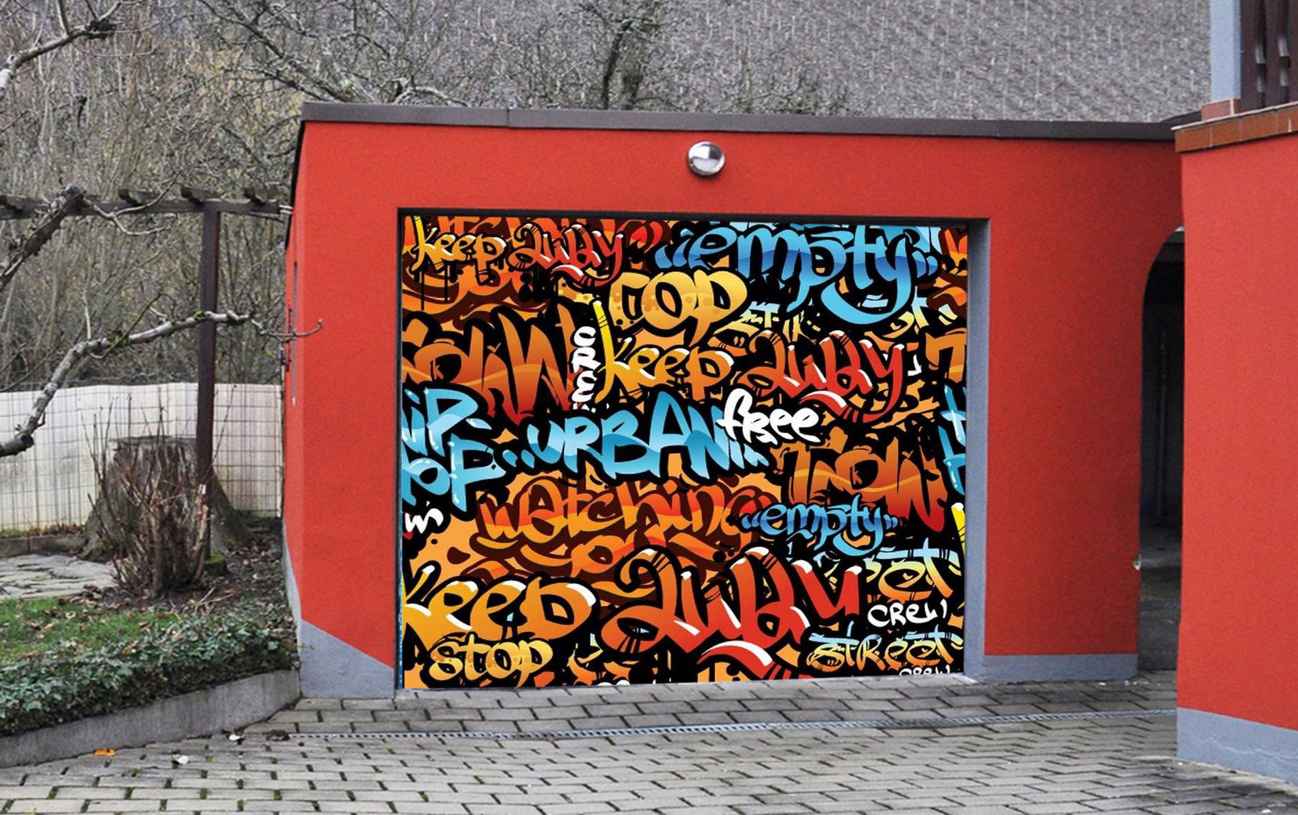 3D Dense Graffiti Words 97 Garage Door Mural Wallpaper AJ Wallpaper 