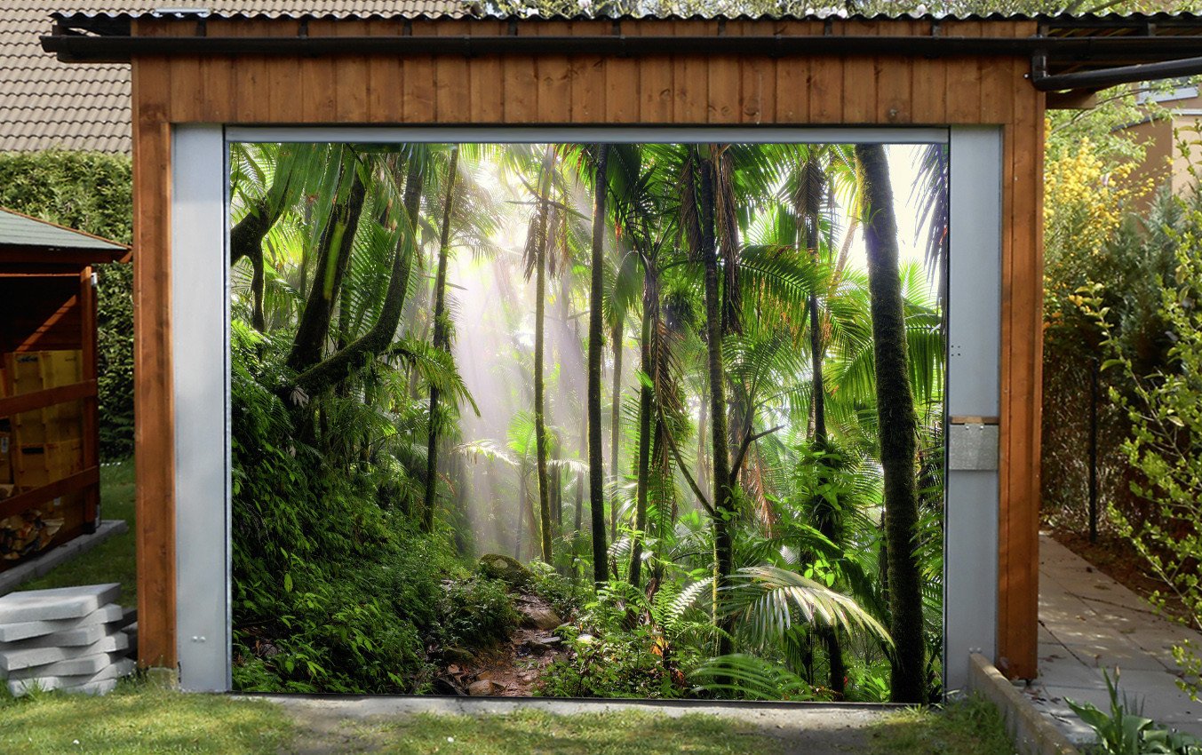 3D Tropical Forest 124 Garage Door Mural Wallpaper AJ Wallpaper 