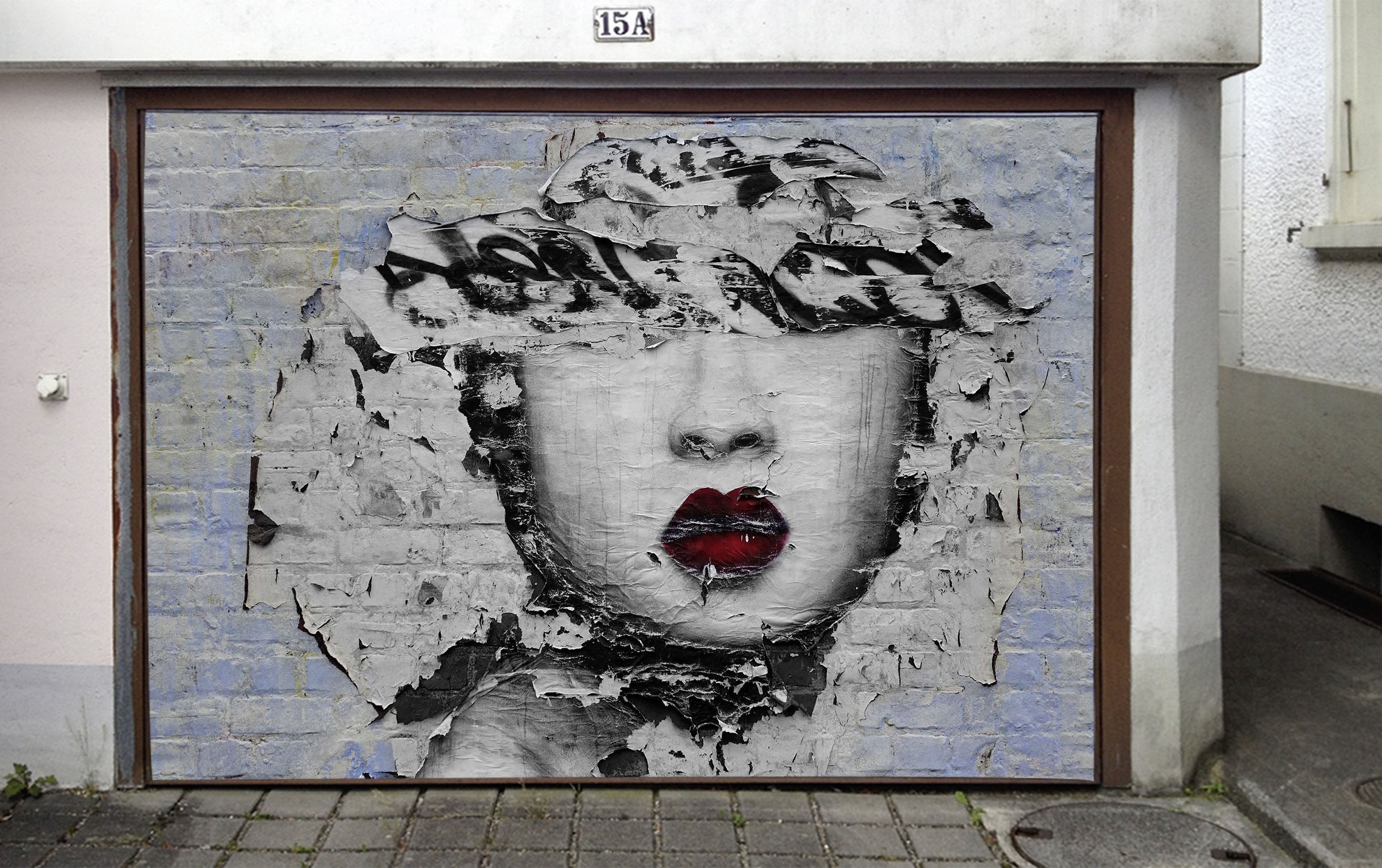 3D Graffiti Woman 94 Garage Door Mural Wallpaper AJ Wallpaper 