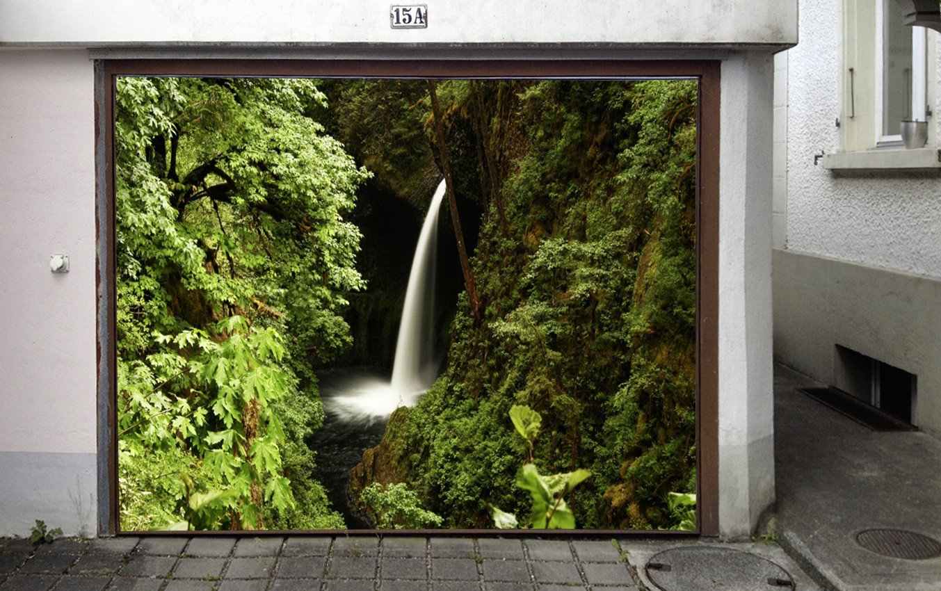 3D Liner Waterfall 275 Garage Door Mural Wallpaper AJ Wallpaper 