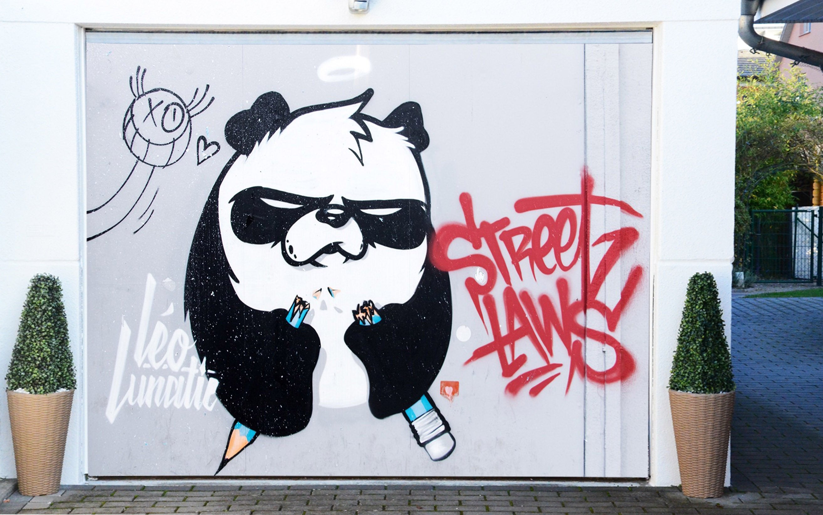 3D Graffiti Funny Bear 414 Garage Door Mural Wallpaper AJ Wallpaper 