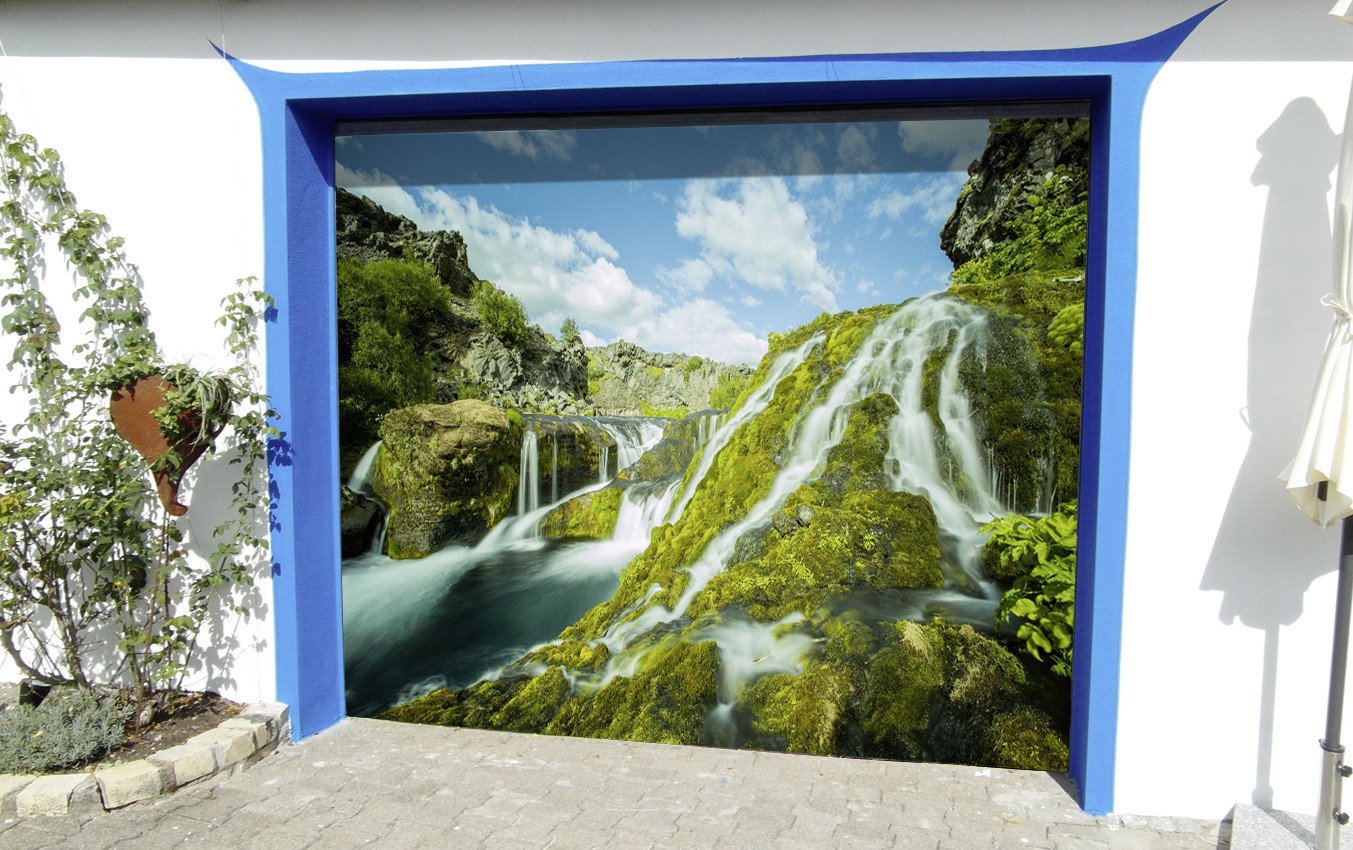 3D Mountain Rivers 250 Garage Door Mural Wallpaper AJ Wallpaper 