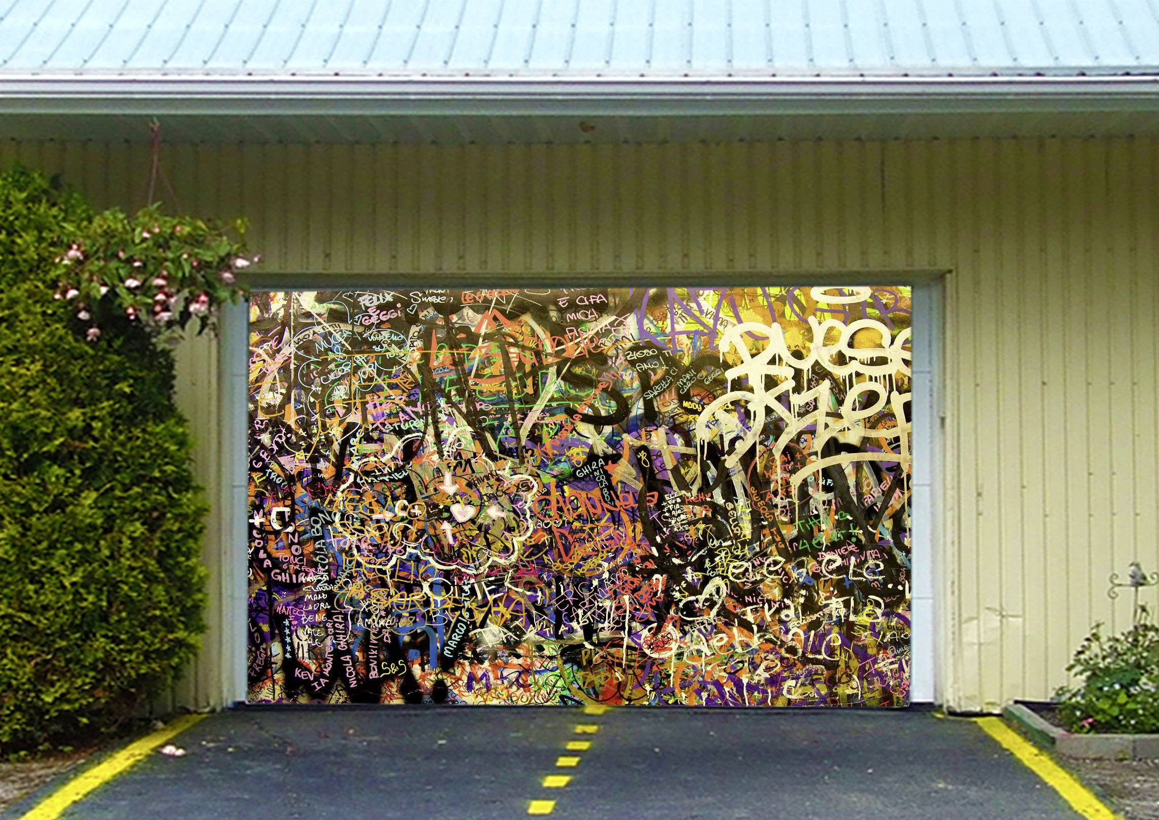 3D Dense Graffiti 456 Garage Door Mural Wallpaper AJ Wallpaper 